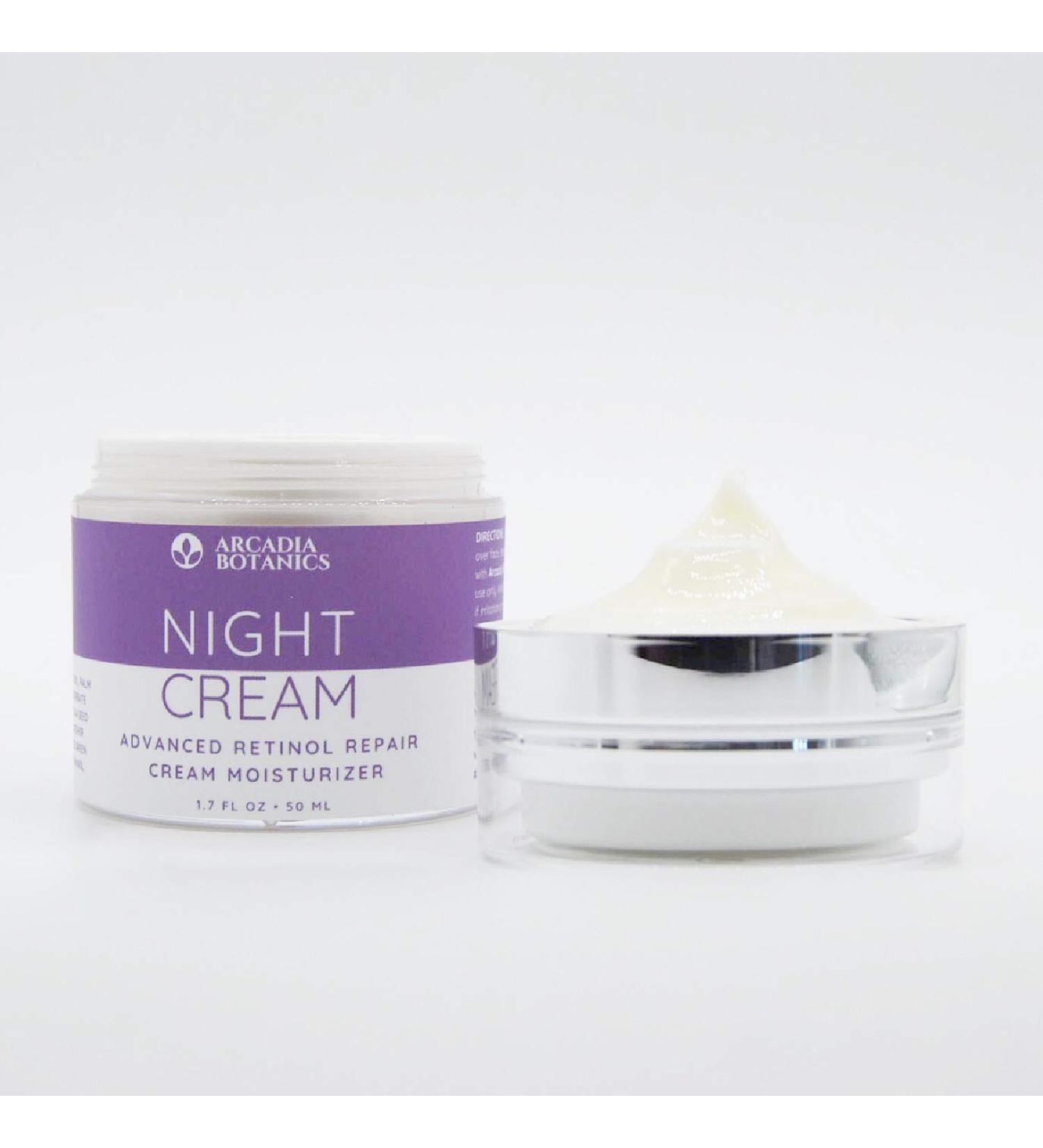 Night Cream Retinol Moisturizer | 2.5% Retinol Hyaluronic Acid Vitamin E & Green Tea Best Night Cream for Hydration & Anti-Aging - Buy Online on GoSupps.com