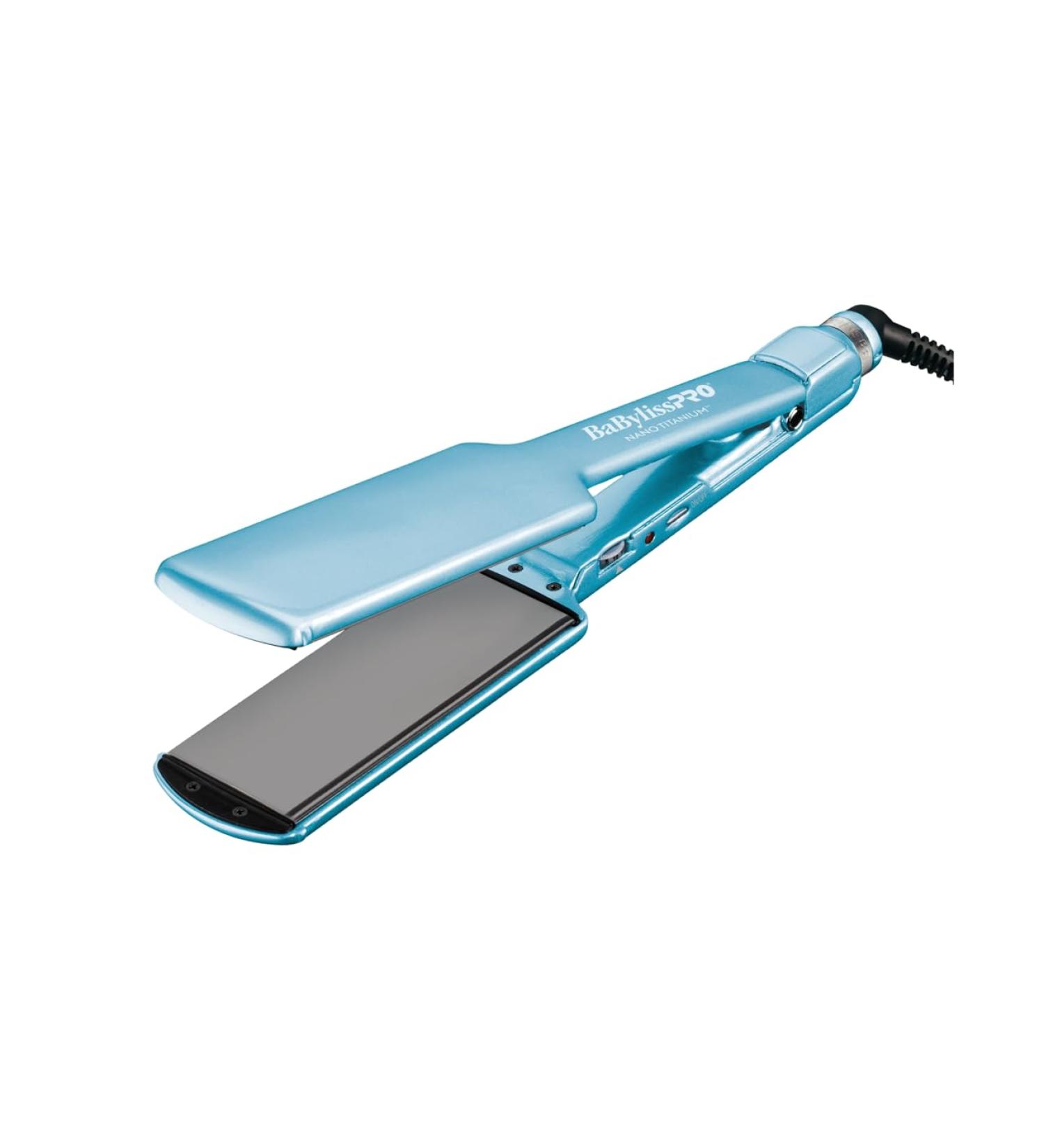 BaBylissPRO Nano Titanium & Ceramic Ultra-Slim Hair Straightener Extra-Long Dual Voltage Flat Iron with floating plates 2" wide Blue - Buy Online on GoSupps.com