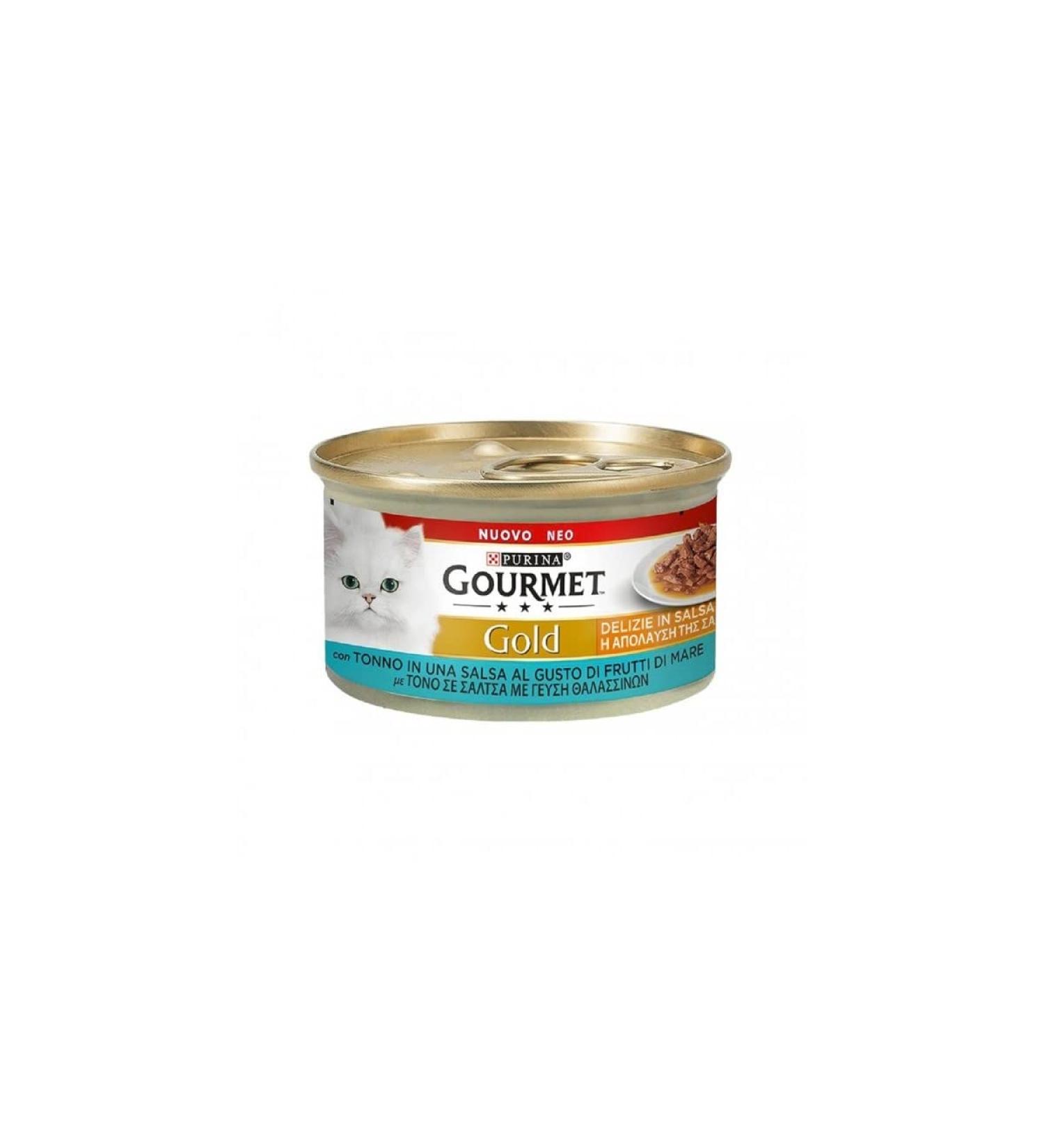 Gourmet Gold Delights in Sauce Wet Cat Food with Tuna, 85 GR