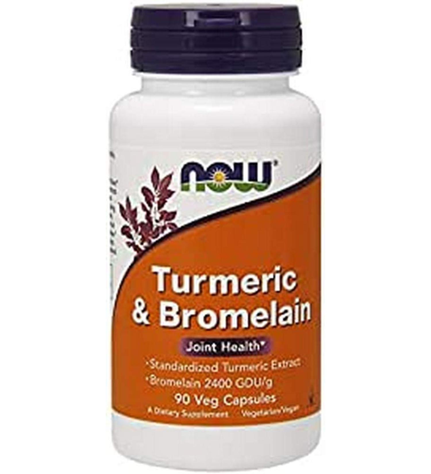 NOW Foods - Turmeric & Bromelain 90 vcaps