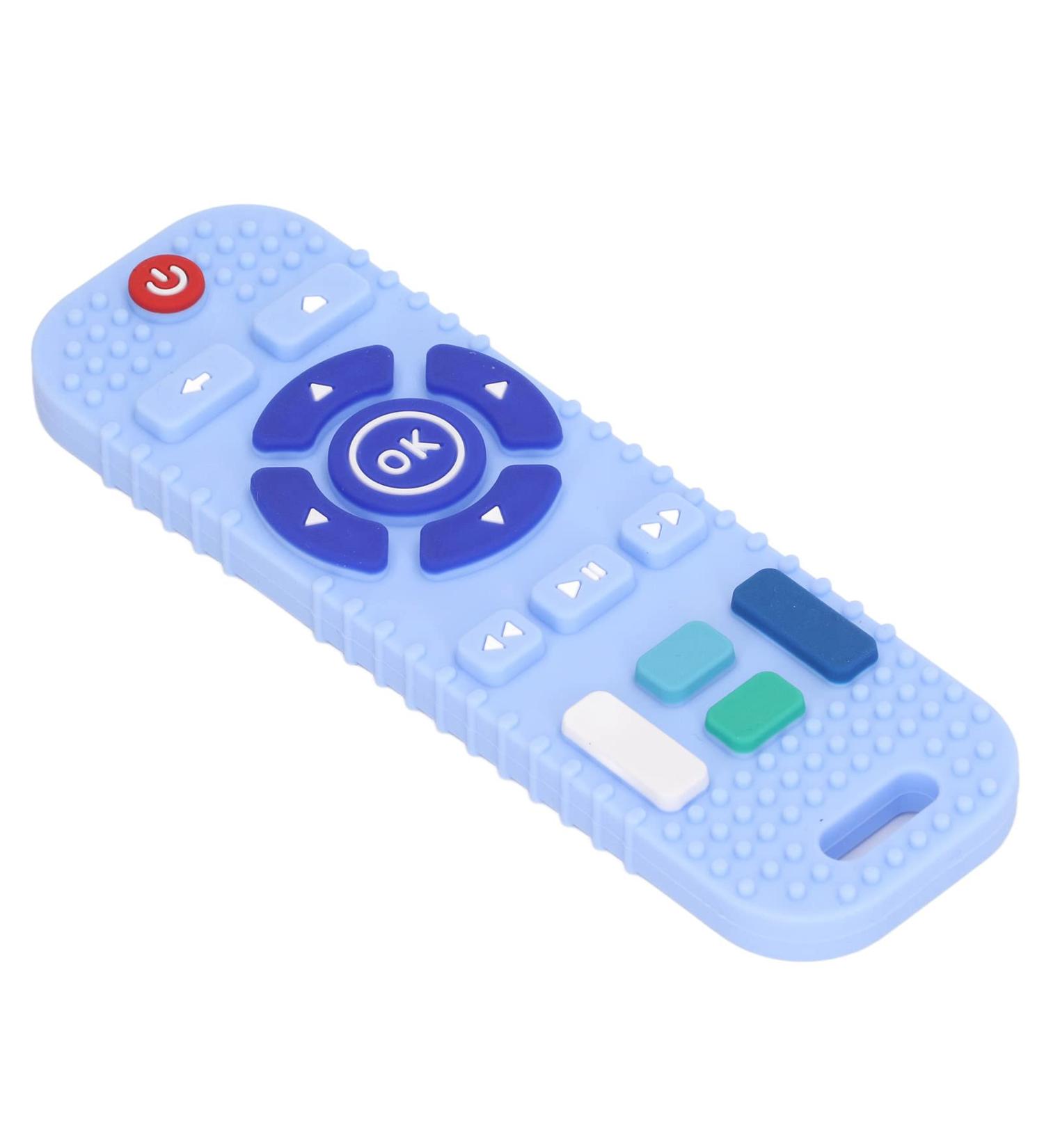 Baby Safe Silicone TV Control Teething Toy - Blue | Textured Baby Teething Toy for Home - Buy Online on GoSupps.com