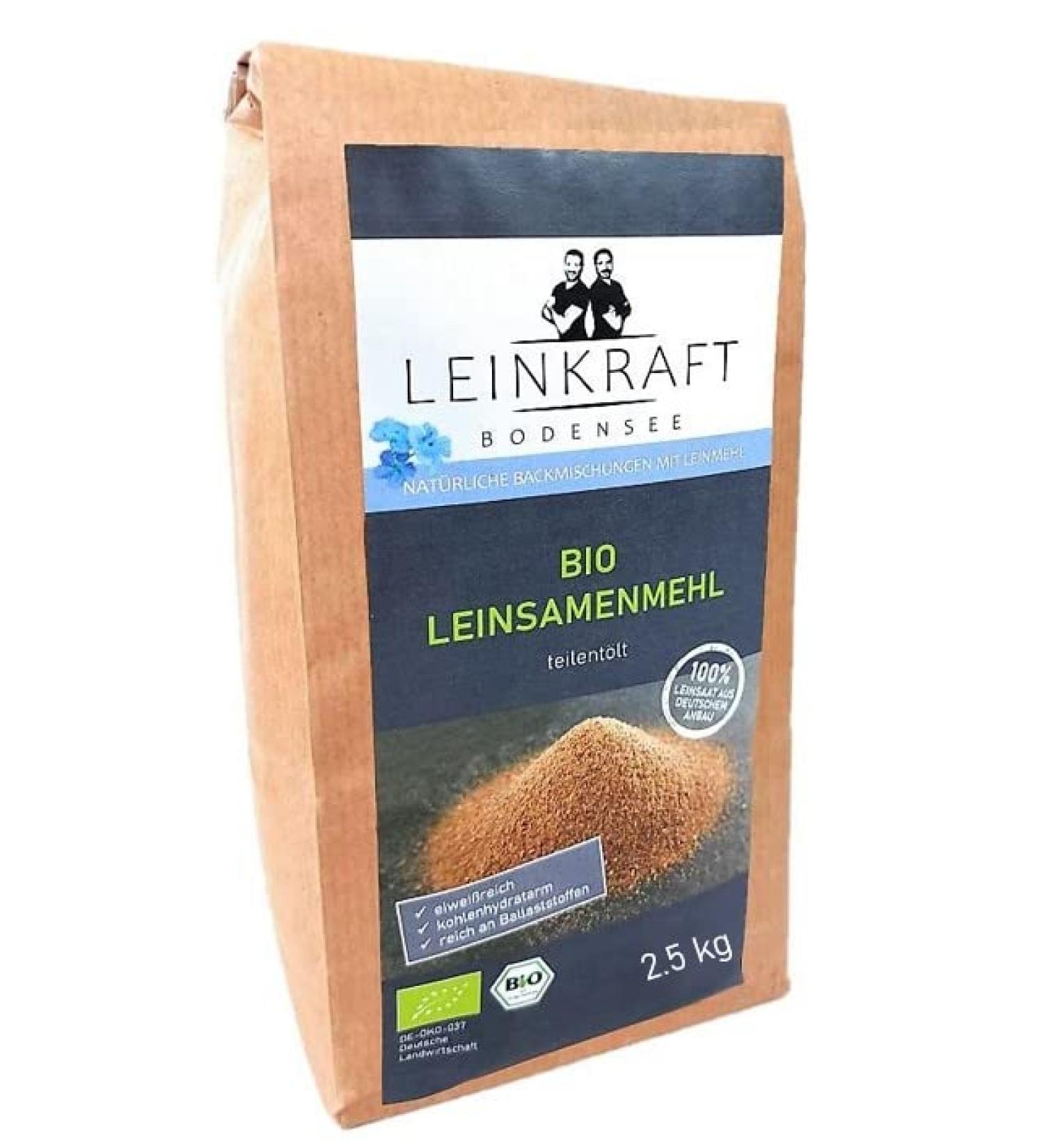 Buy German Organic Linseed Flour 2.5kg | Low Carb Keto High Protein & Fiber | Vegan & Regional - Buy Online on GoSupps.com