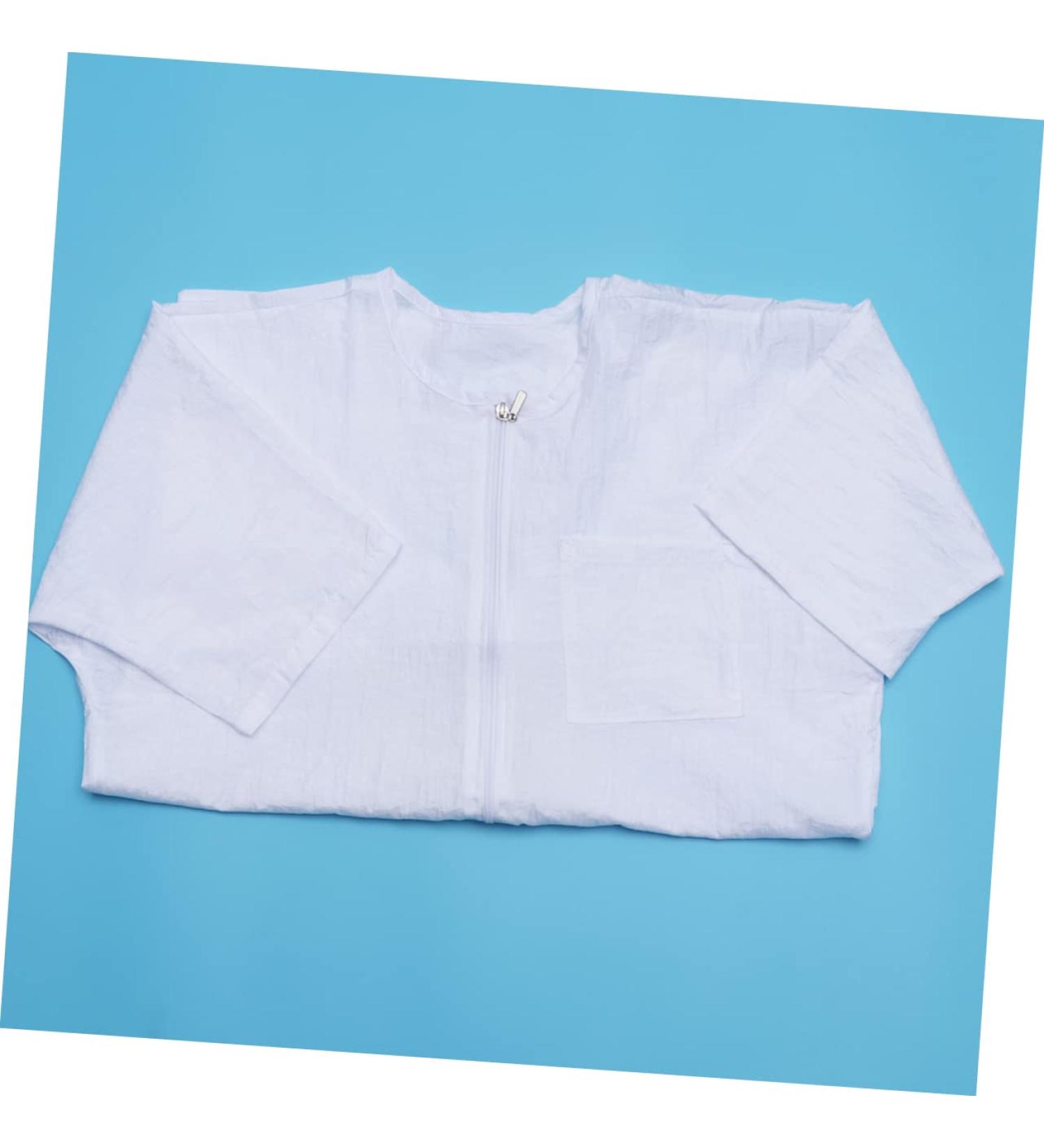 Ipetboom 1pc Salon Robes Smock Waetrproof Work Clothes Mens Overalls Hair Salon Clothes Jackets for Women Fashion Short Sleeve Jacket for Women Mens Jackets Print White Clothing - Buy Online on GoSupps.com