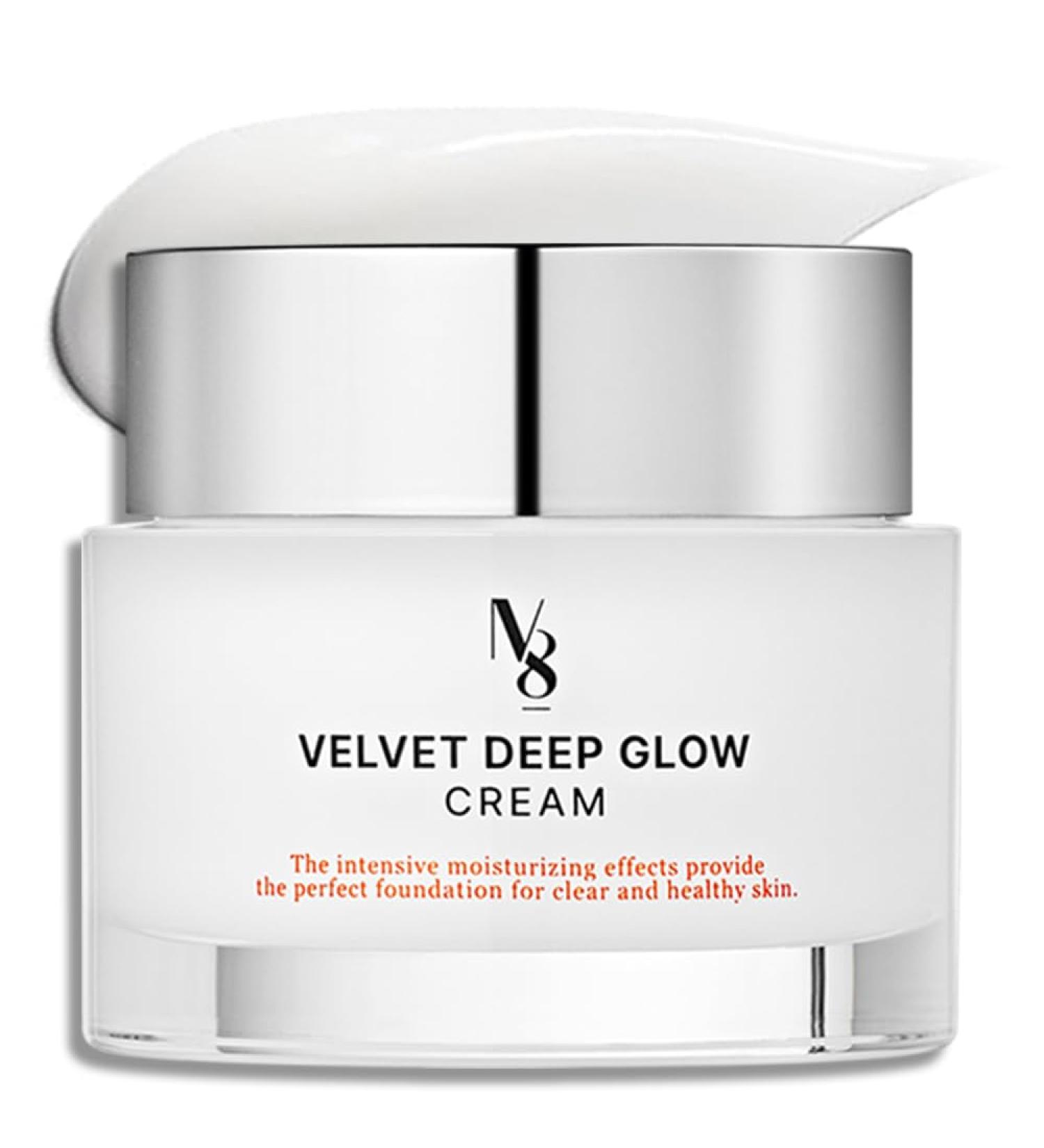 Buy NUMBER EIGHT Velvet Deep Glow Moisturizer Cream - Long-lasting Hydrating Formula for Dry Sensitive Skin - Korean Skincare for Men & Women (50ml) - International Shipping Available - Buy Online on GoSupps.com