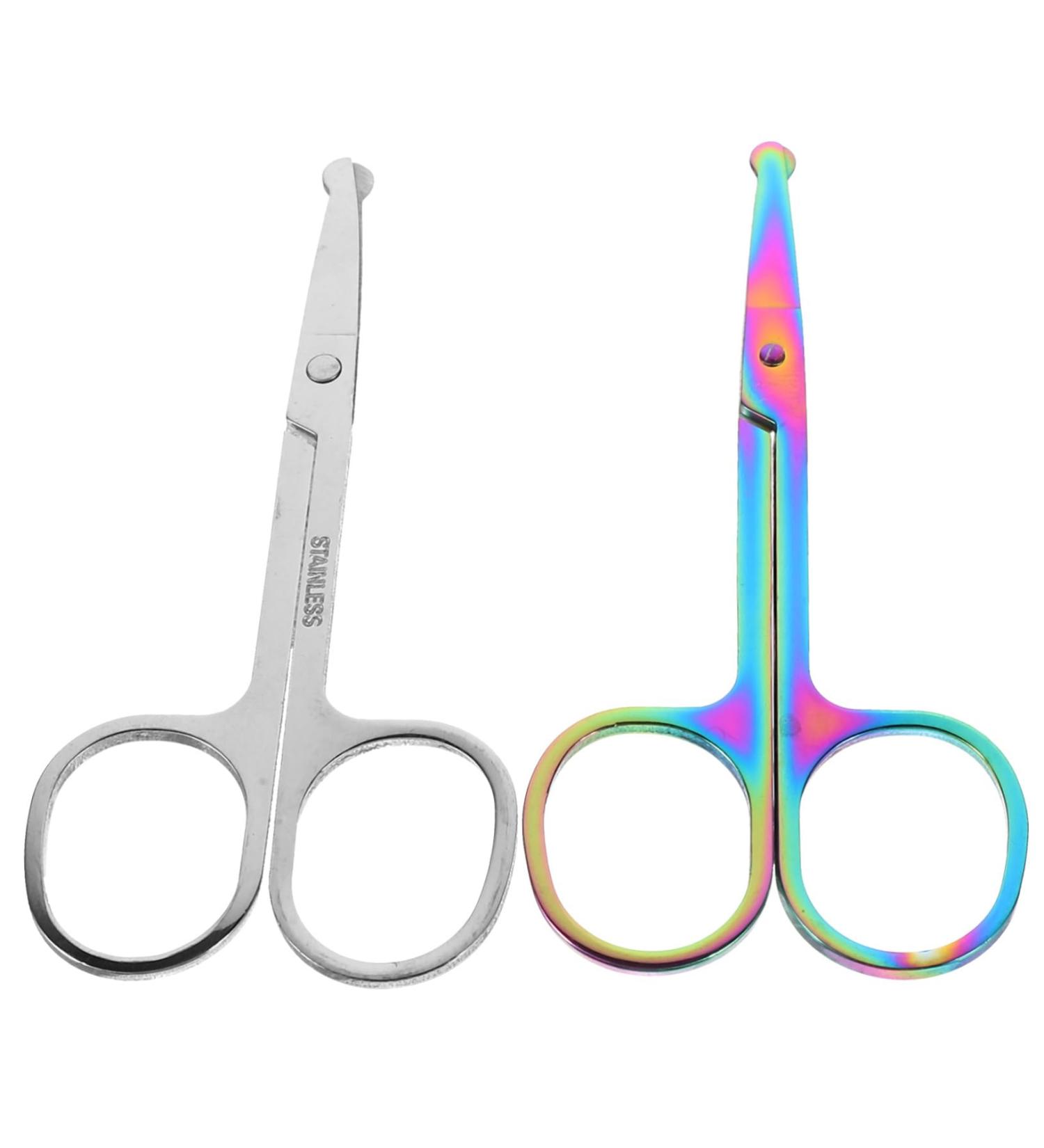 Mipcase 6 Pcs Nose & Ear Hair Cutters Set - Titanium Stainless Steel Trimmers for Facial & Baby Hair - Assorted Colors - Buy Online on GoSupps.com