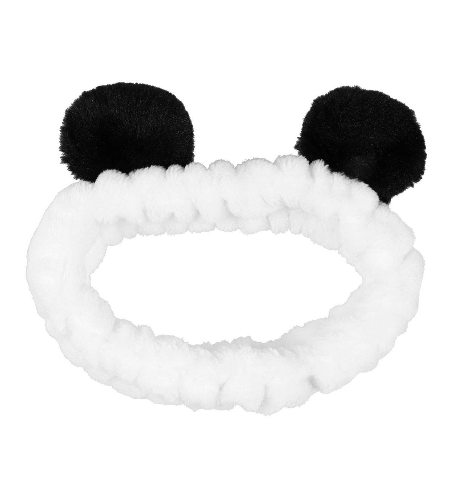 Frcolor Makeup Headbands Panda Ear Cosmetic Hair Band Soft Elastic Head Wrap for Washing Face Shower Spa (Black) - Buy Online on GoSupps.com