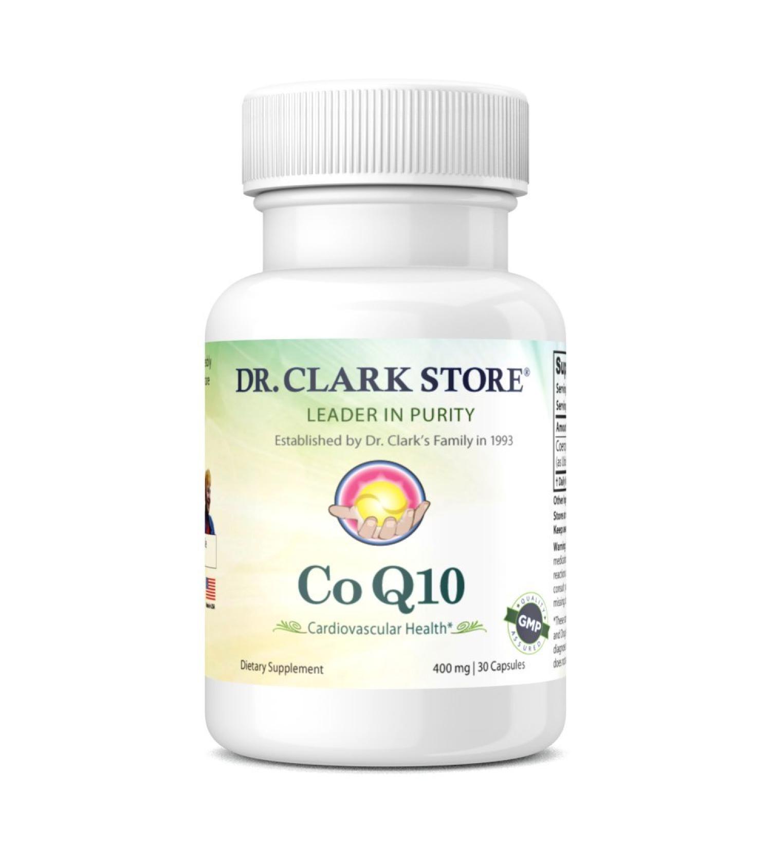 Dr. Clark Coenzyme Q10 Supplement 400mg - 30 Gelatin Capsules | Boost Energy & Heart Health - Buy Internationally - Buy Online on GoSupps.com