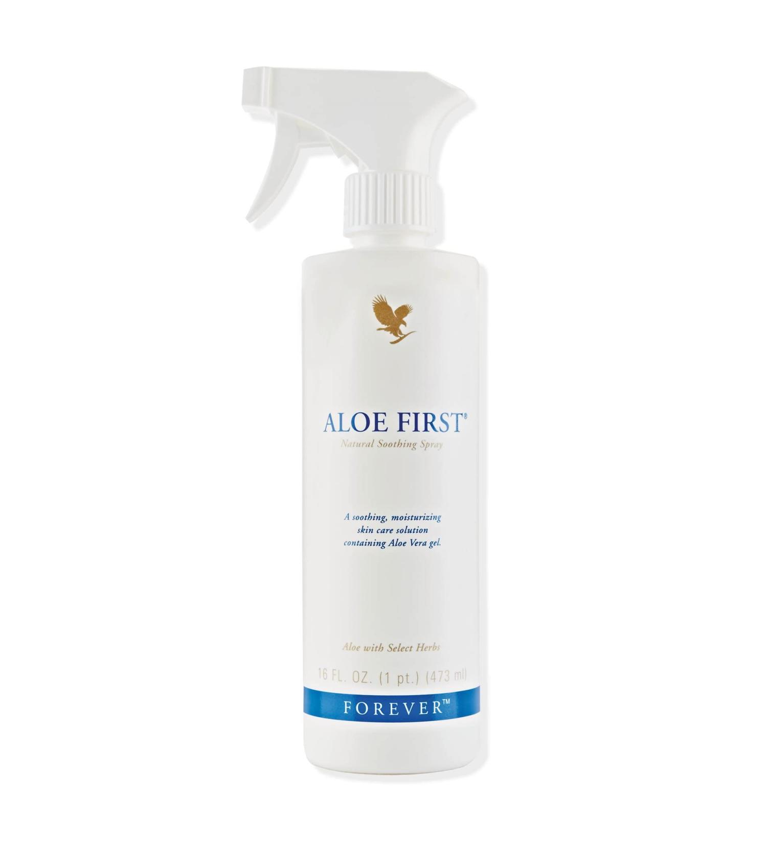 Aloe First 473ml: Skin Soothing Formula with 80% Pure Inner Leaf Aloe Vera | Gluten-Free & Vegetarian-Friendly - Buy Online on GoSupps.com