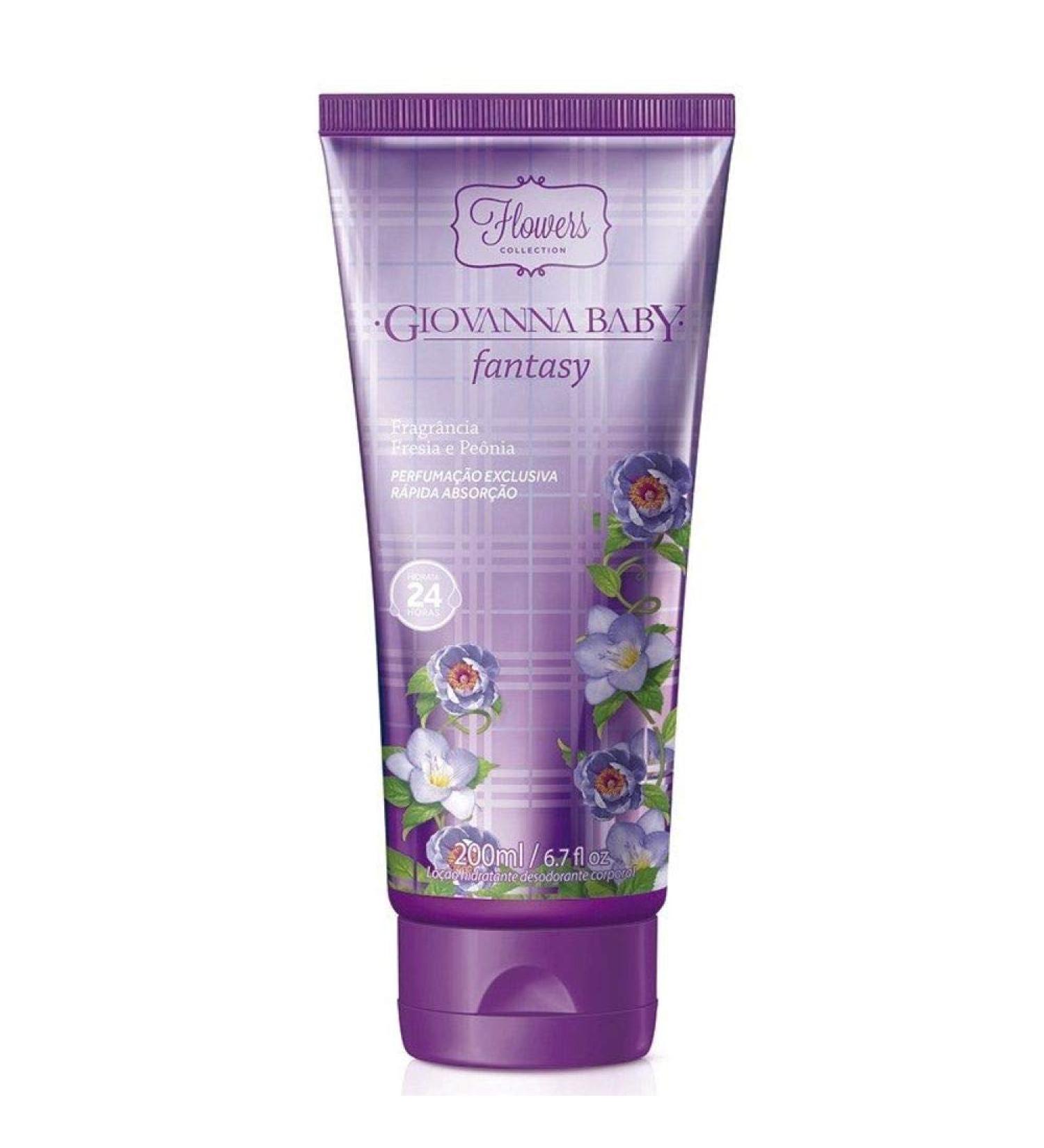 Giovanna Baby - Linha Flowers (Fantasy) - Locao Hidratante 200 Ml - (Flowers (Fantasy) Collection - Moisturizing Lotion 6.76 Fl Oz)