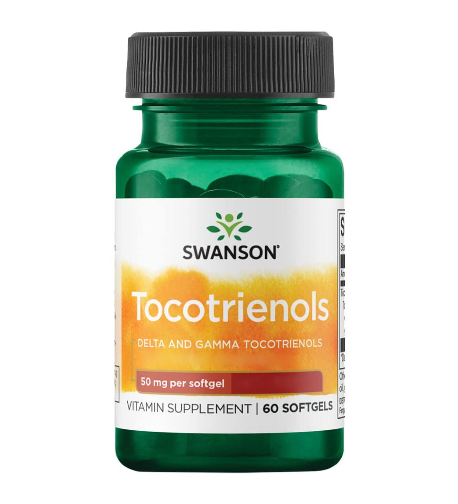 Swanson Tocotrienols Vitamin E 60 Softgels | Highly Dosed, Lab-Tested, Gluten-Free, Non-GMO - Buy Online on GoSupps.com