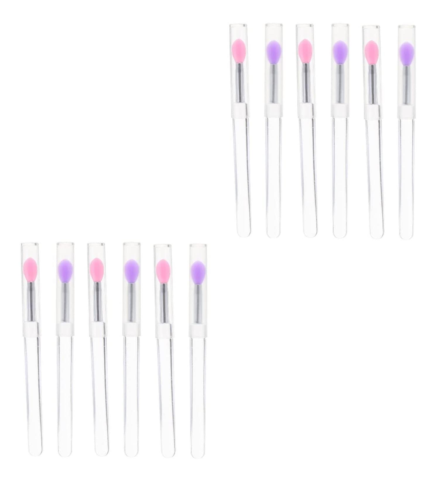 12 Pcs Silicone Lip Brush Set - Lipstick Applicator Eyeshadow Brush & Makeup Tool for Perfect Application - International Shipping Available - Buy Online on GoSupps.com