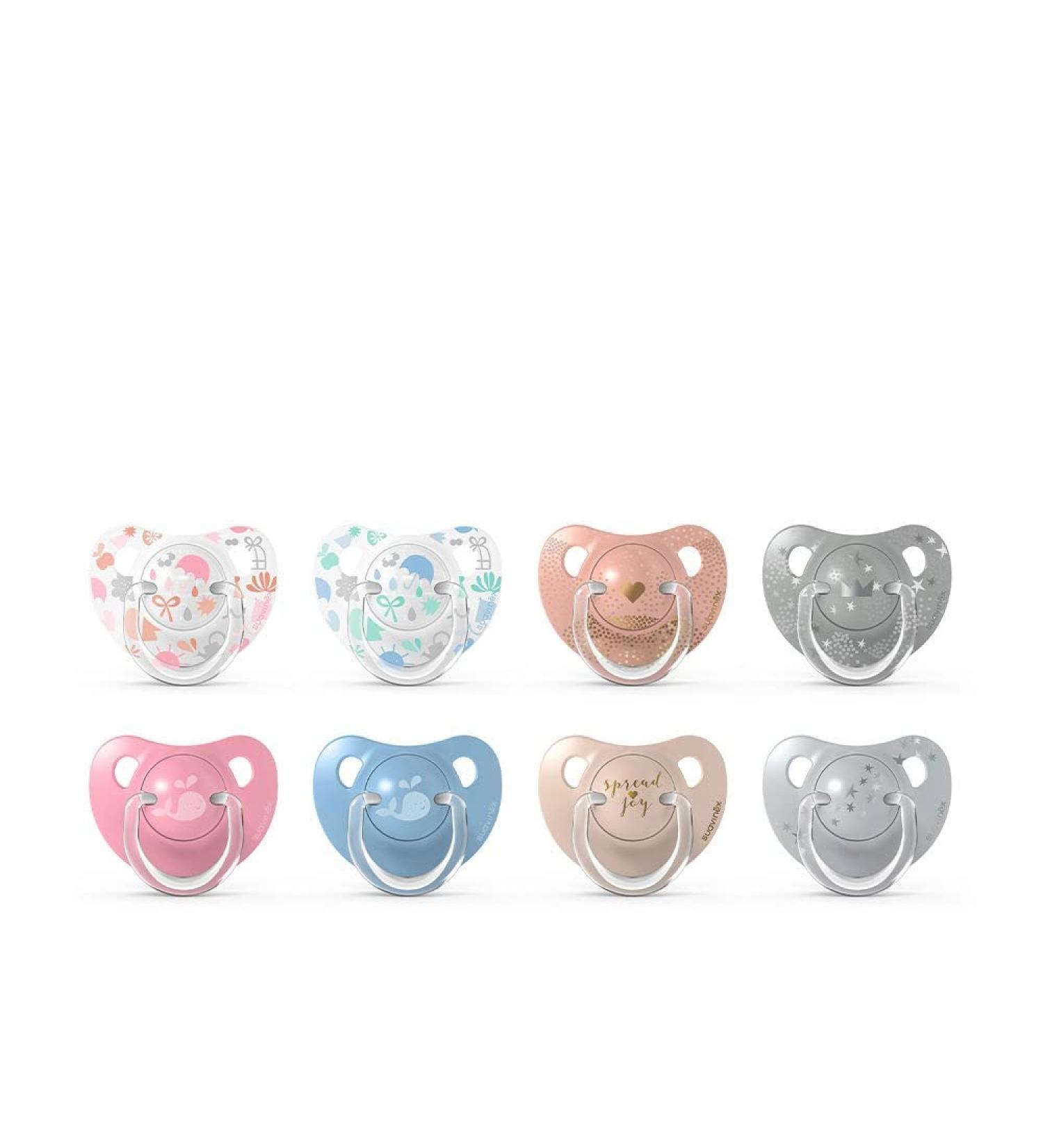 SUAVINEX Anatomical Silicone Pacifier + 18 months x2 (gold)