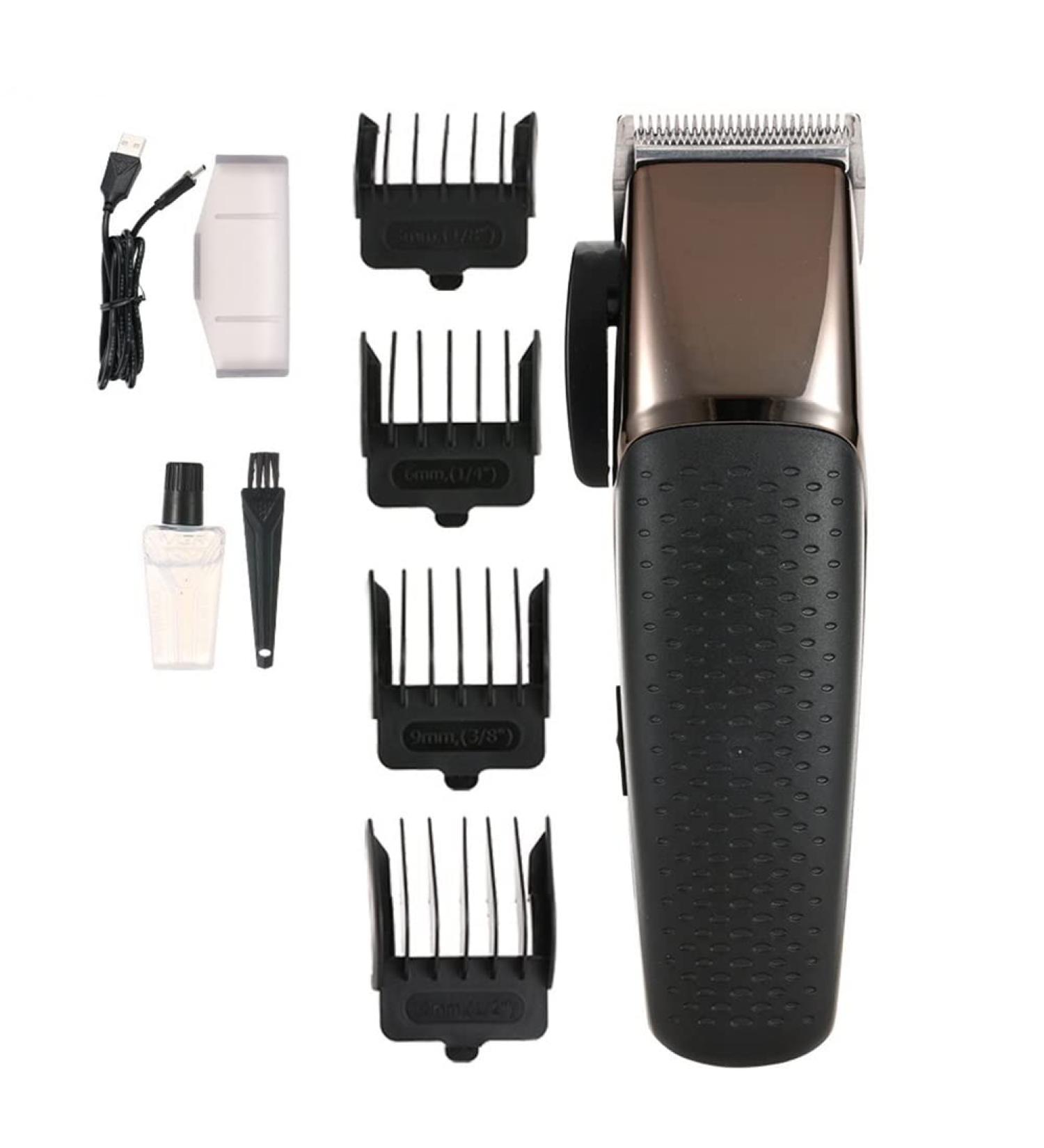 Professional Adjustable Electric Hair Cutting Tool for Men - USB Rechargeable Hairdresser Shears (V-686 Gun Color - Buy Online on GoSupps.com