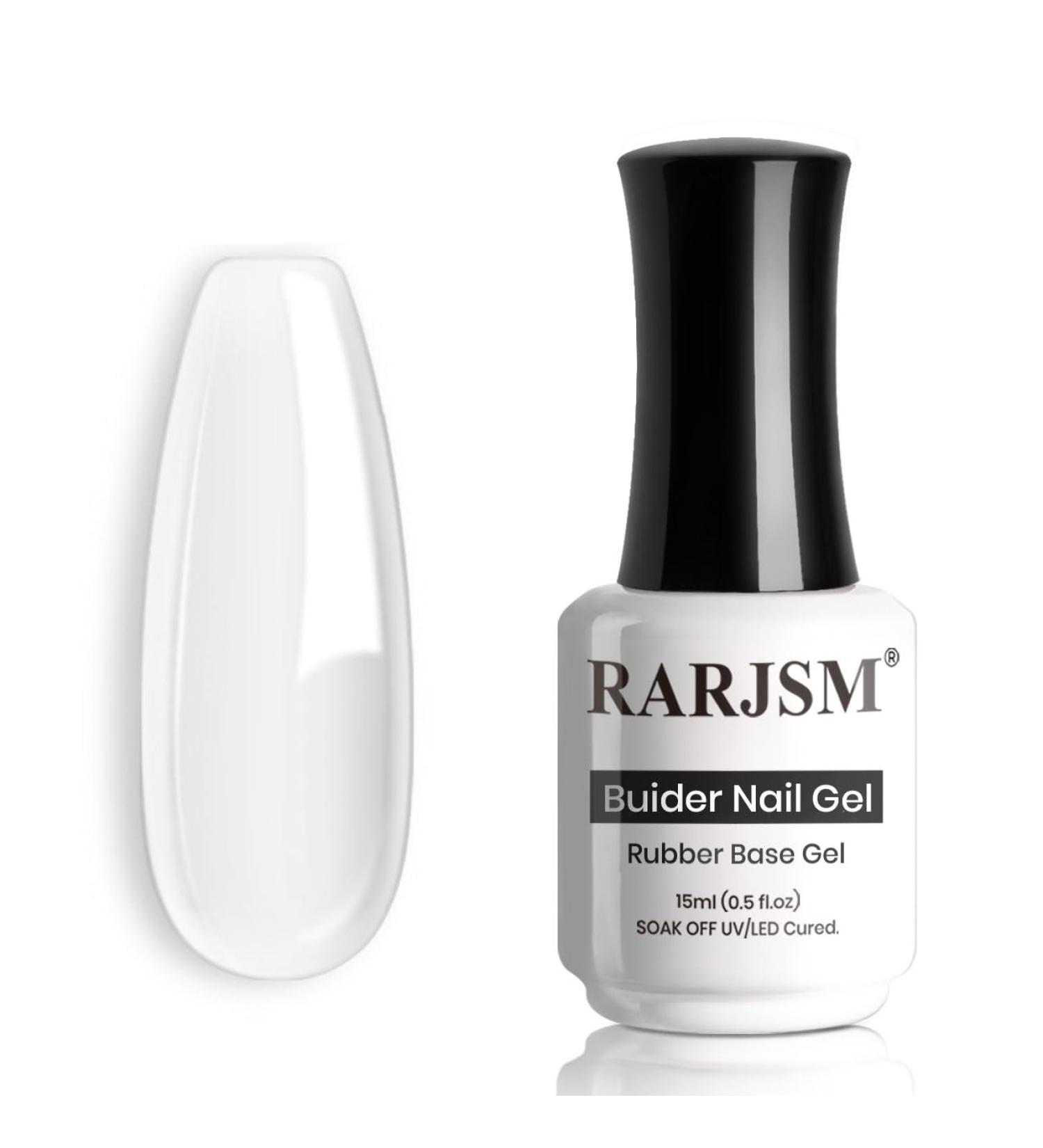 RARJSM Clear Gel Nail Polish - Transparent Builder Rubber Base Soak Off UV/LED Cure - 15ml for Salon & DIY Use - Buy Online on GoSupps.com