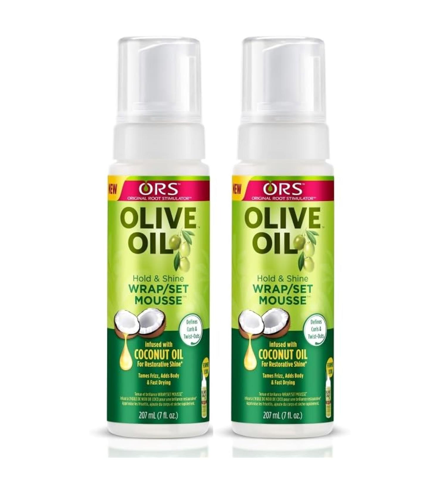 ORS - Olive Oil Mousse (Hold & Shine) Coconut Oil Restorer to fix and give shine 2 units x 207 ml - Promo Pack - Buy Online on GoSupps.com