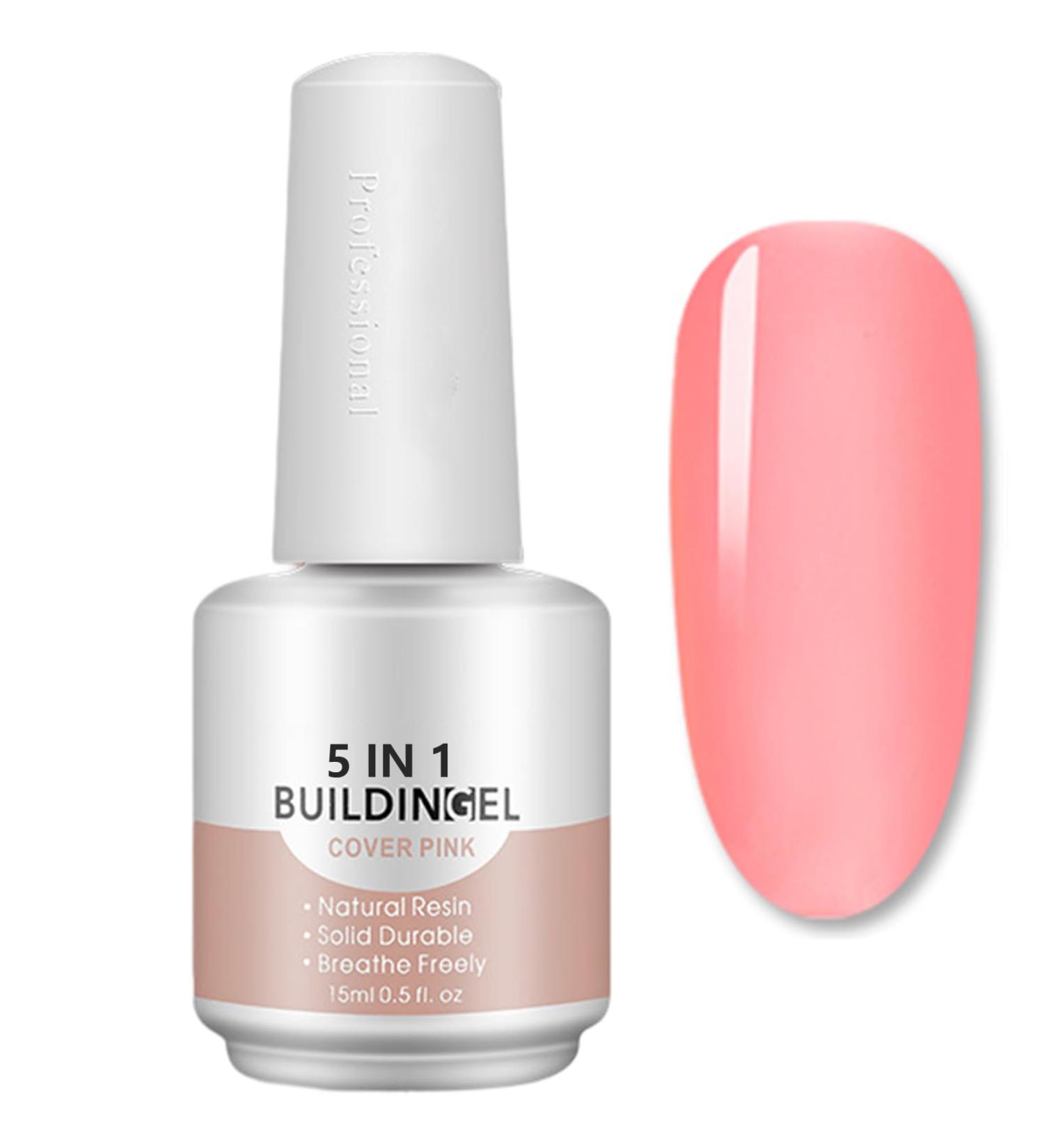 HERBENJOY Builder Gels 5 In 1 Nail Extension Gel 15ml Pink Strengthening Gel Base Gel Color Gel Nail Polish Foundation Gel Rhinestones Glue Gel For Nail Art (03 Nude) - Buy Online on GoSupps.com