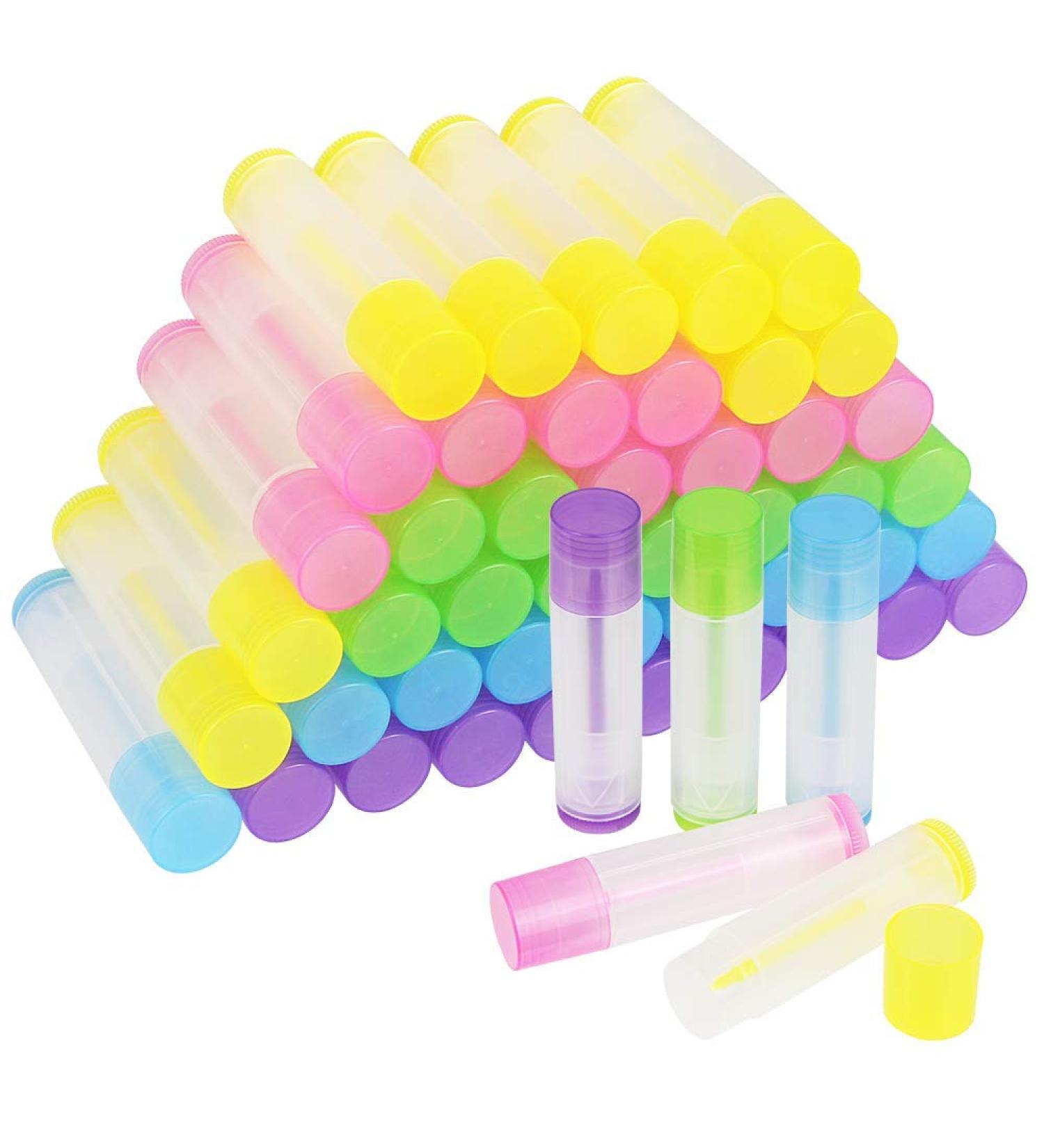 Proleo 50pcs Empty Lipstick Containers - 5G DIY Lip Balm & Cosmetic Storage with Colored Sleeves - Buy Online on GoSupps.com