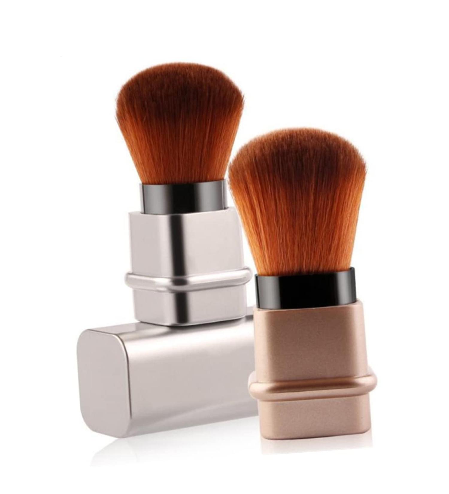 FRCOLOR Retractable Blush Brush - Travel-Friendly Powder Brush for Loose Powder & Highlight Makeup | Silver 2.7cm - Buy Online on GoSupps.com