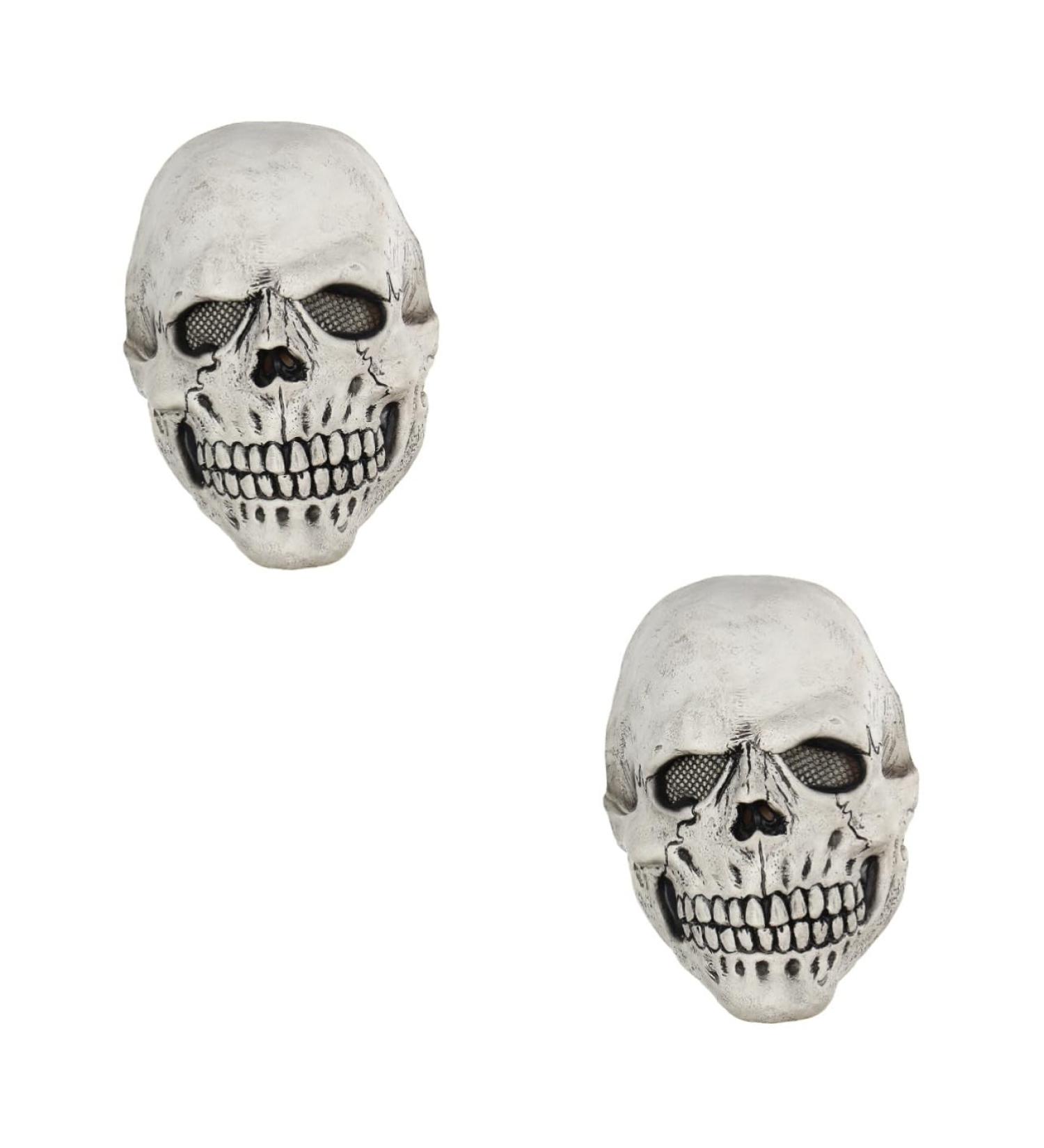 Shop Aboofan 2-Piece Horror Creep Masks for Halloween - Creepy Totenkopf Face Masks for Parties & Masquerades - Buy Online on GoSupps.com