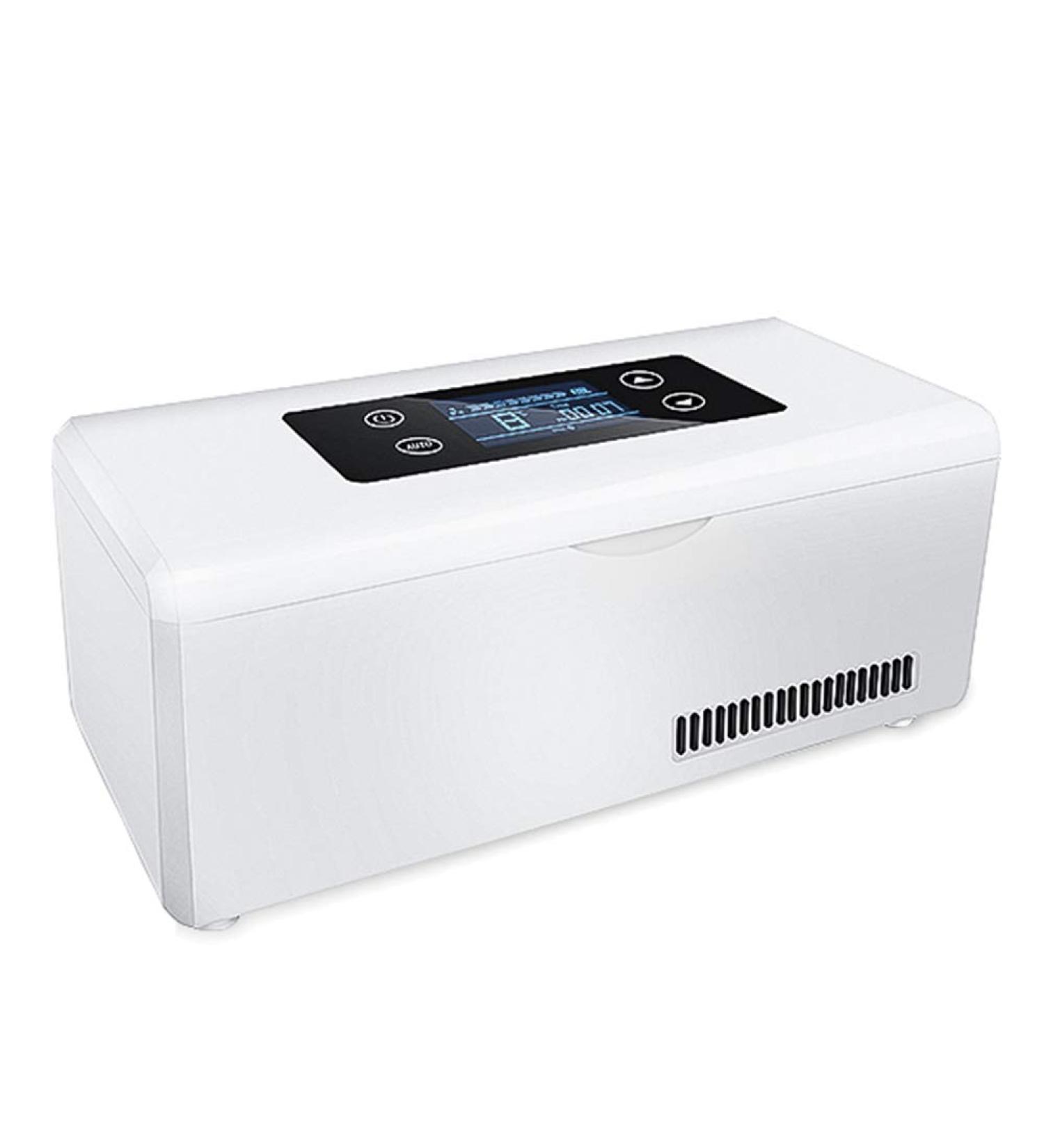 Insulin Cooler Portable Smart Mini Refrigerator 12V High Efficiency Refrigeration Travel Medicine Refrigerator Suitable for Car/Travel/Aircraft White - Buy Online on GoSupps.com