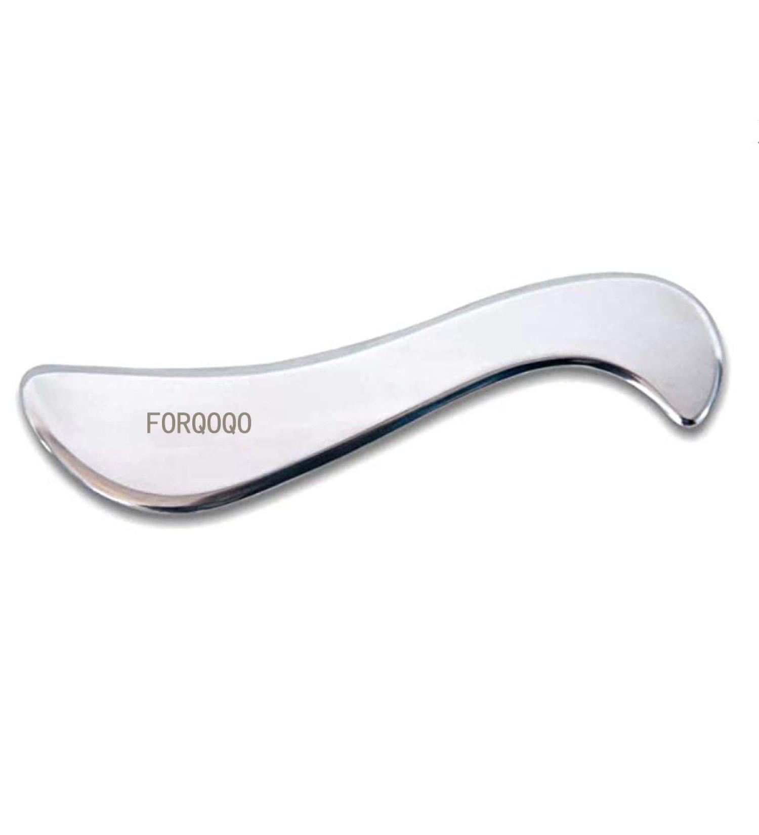 VOOKOKT Gua Sha Tool - Stainless Steel Scraping Massage for Pain Relief in Arms Neck Back & Legs - C-Shape Design for Relaxation - Buy Online on GoSupps.com