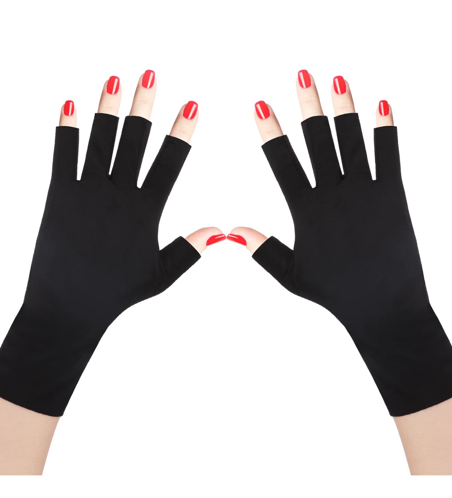 Yolev Anti UV Gloves for Gel Nail Lamp - UV Protection Professional Manicure Gloves for Women - Outdoor Sports Touchscreen Gloves - Buy Online on GoSupps.com