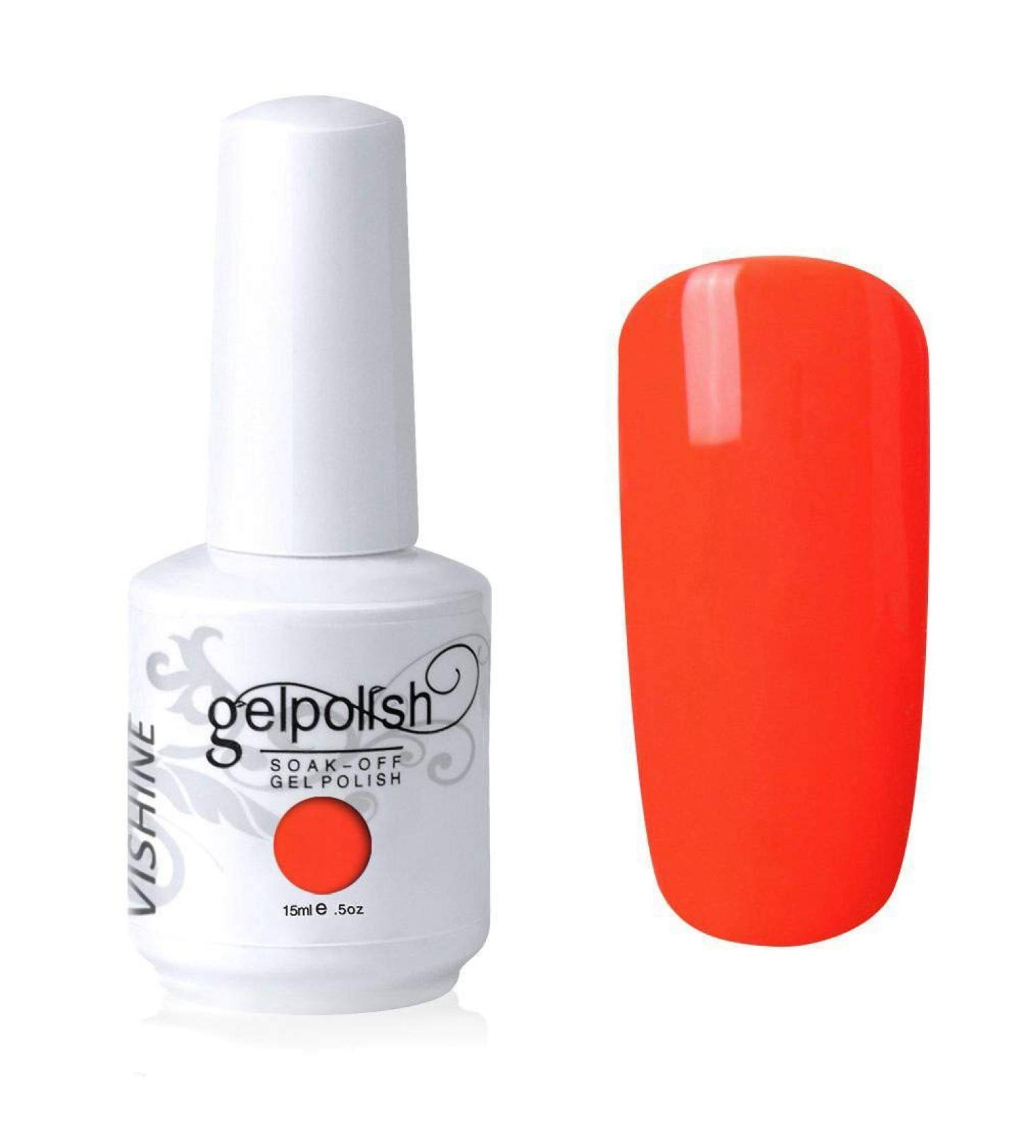 Vishine Nail Salon UV Manicure Polish Soak Off Gel Polish Nail Art Orangepink(682) #682 - Buy Online on GoSupps.com