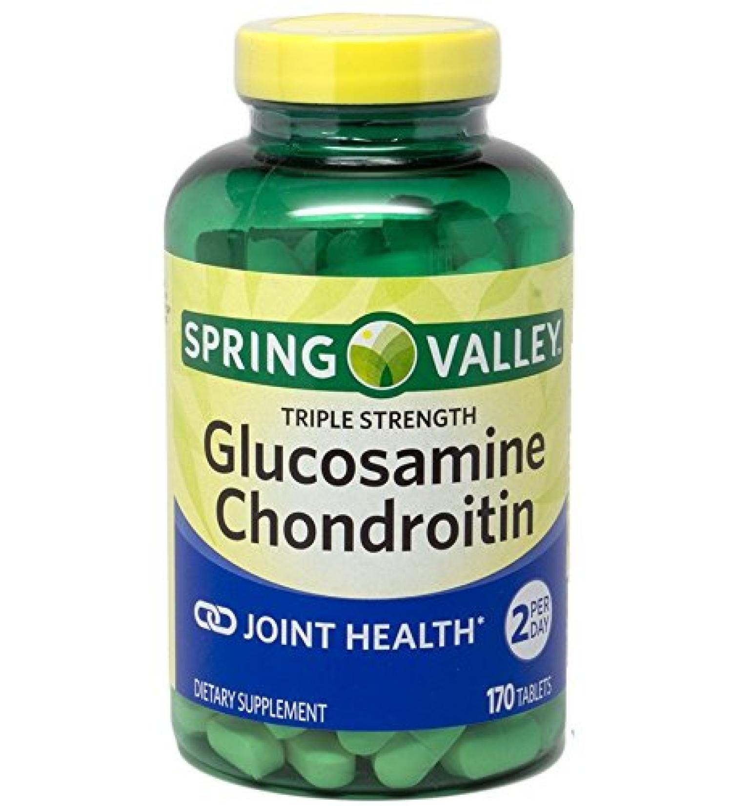 Spring Valley - Glucosamine Chondroitin, Triple Strength, 170 Tablets 170 Count (Pack of 1)