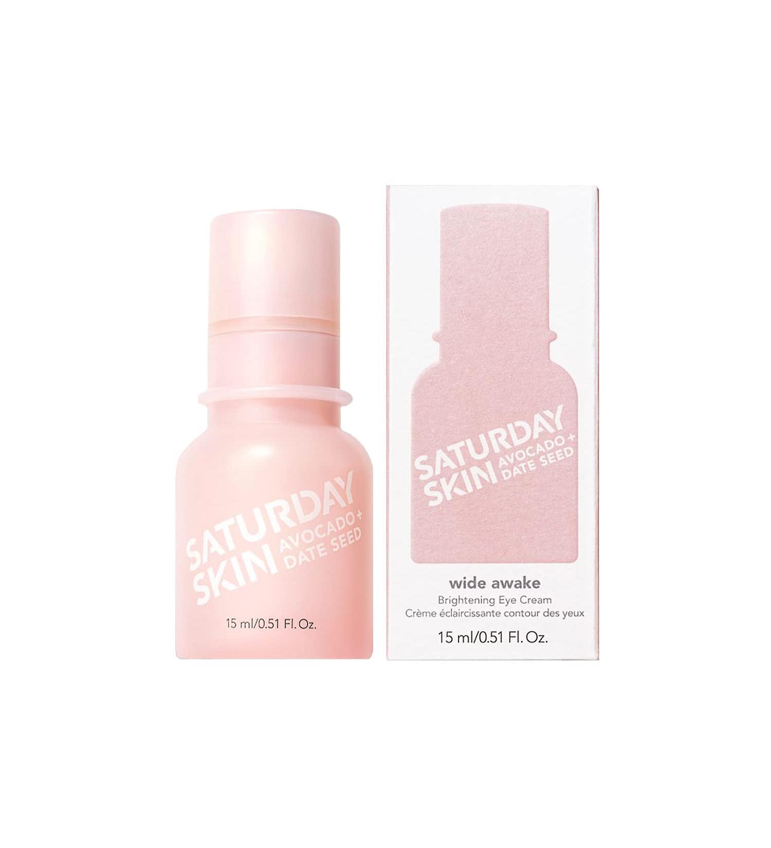 Saturday Skin Wide Awake Brightening Eye Cream - Korean Illuminating Formula for Wrinkles, Puffy Eyes & Dark Circles | Lightweight Anti-Aging Moisturizer - Hydrating, Reduces Fine Lines (0.51 Fl Oz) - Buy Online on GoSupps.com