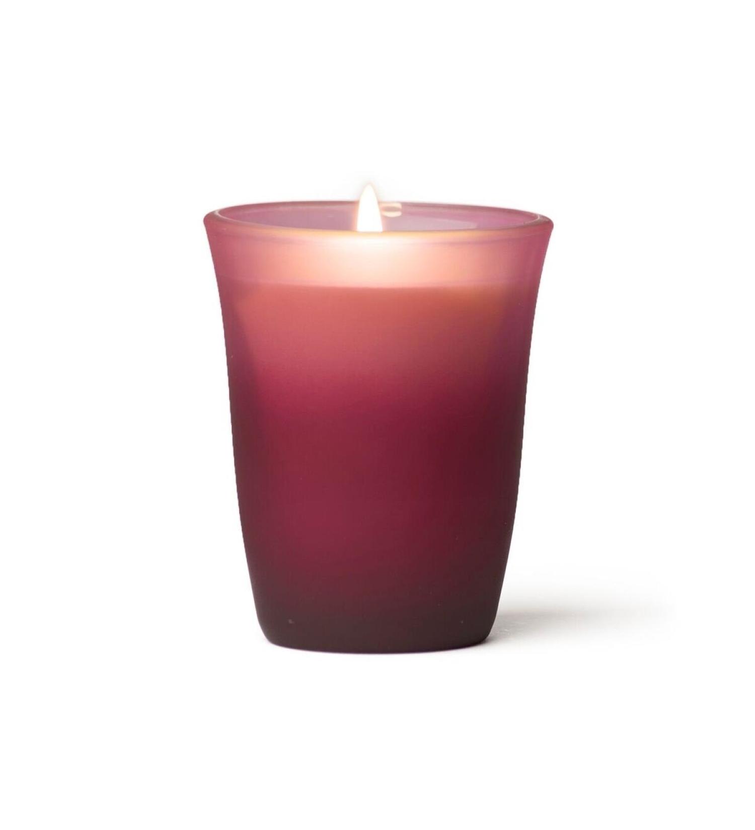 rareESSENCE Colored Glass Spa Candle Passion Purple