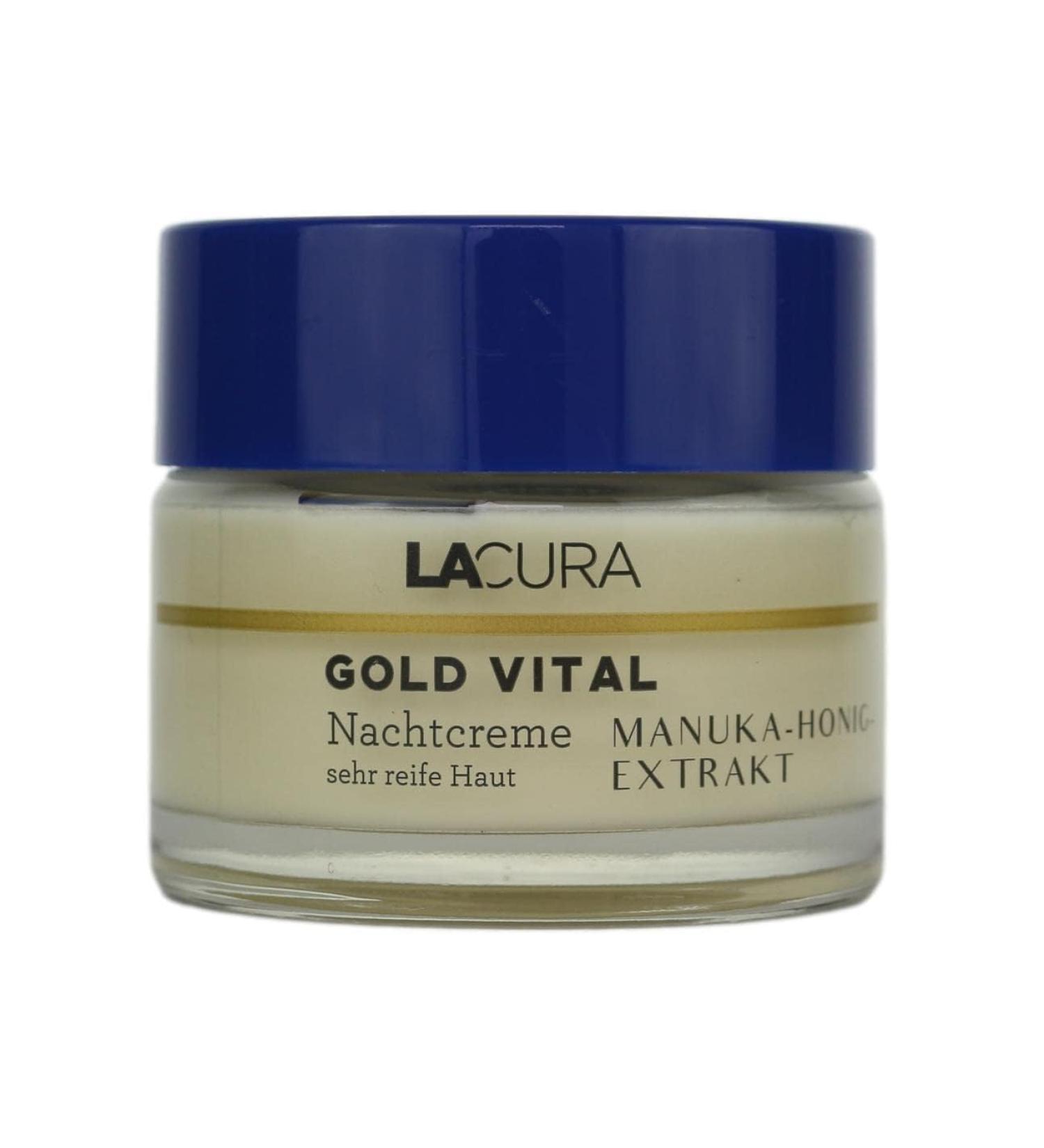 Lacura Gold Vital Night Cream with Manuka Honey Extract Very Mature Skin 50 ml - Buy Online on GoSupps.com