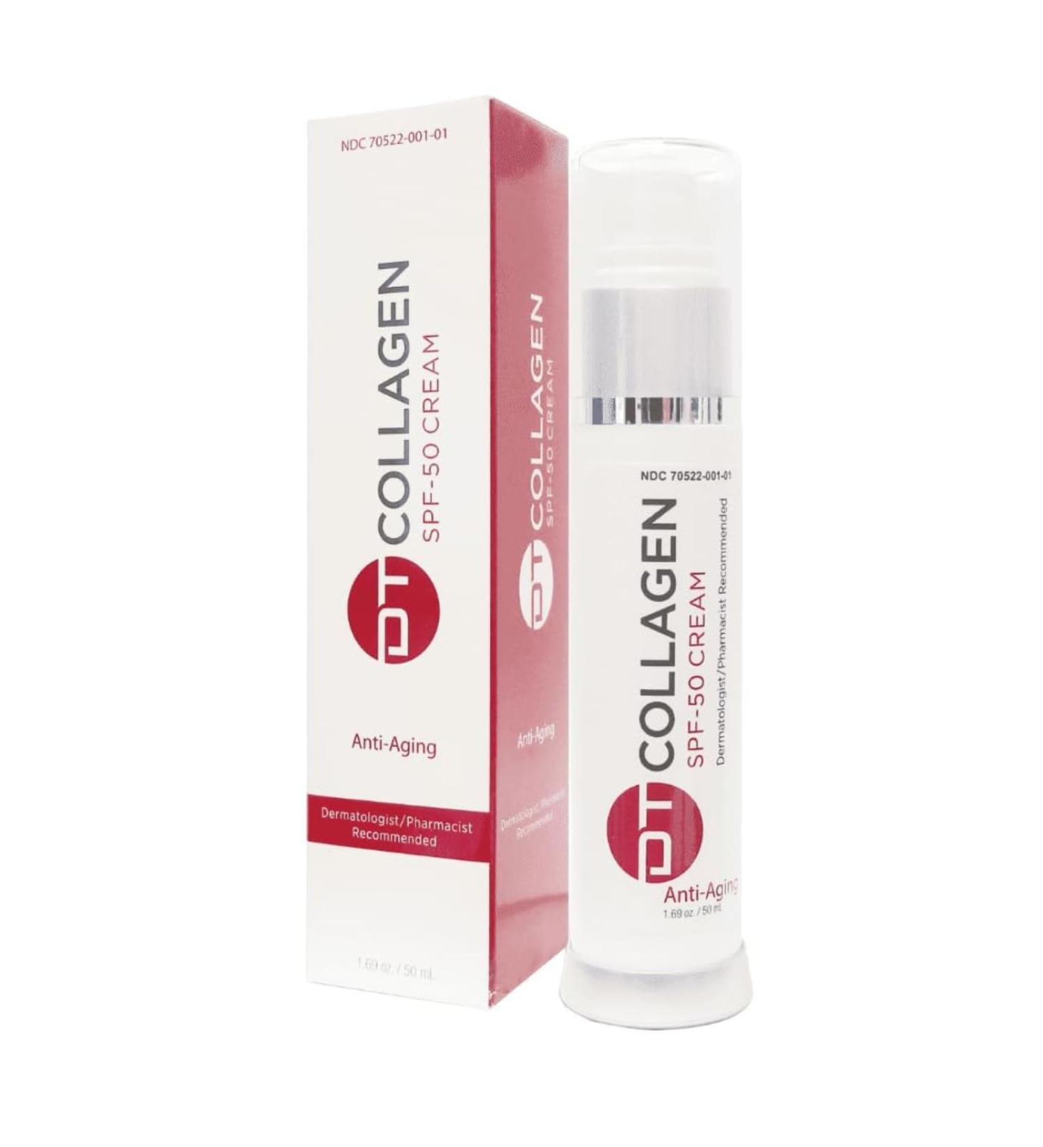 DT Collagen Anti-Aging Day Cream | Wrinkle & Fine Line Moisturizer with Hyaluronic Acid Ceramides & Collagen | Hydrating Face Cream with Broad-Spectrum Protection | Lightweight Non-Greasy 1.69 oz - Buy Online on GoSupps.com