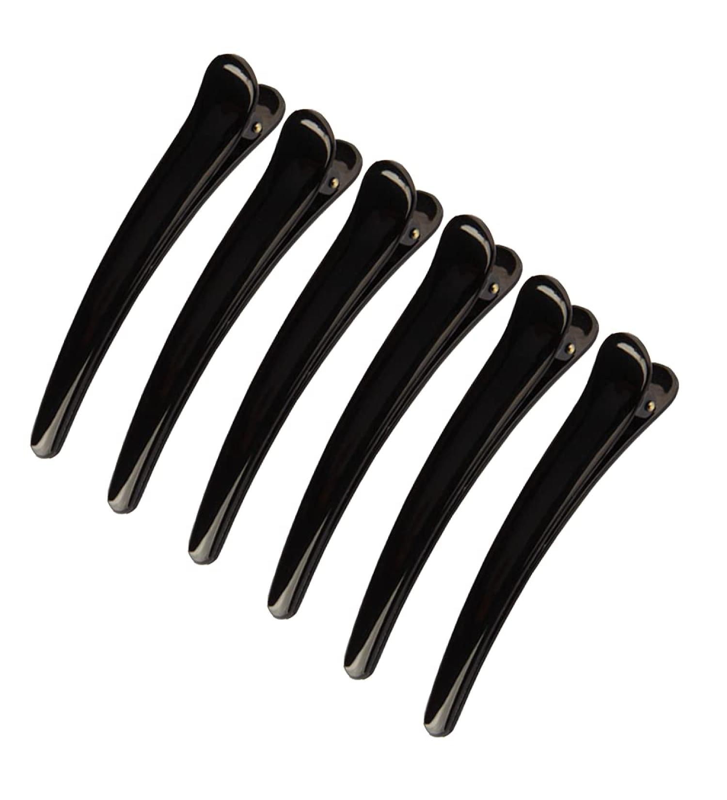 6 Pcs Hair Sectioning Clips Plastic Hairdresser Clips Hair Hairdressing Styling Clips for Styling of All Hair Types Black 6 Count (Pack of 1) - Buy Online on GoSupps.com