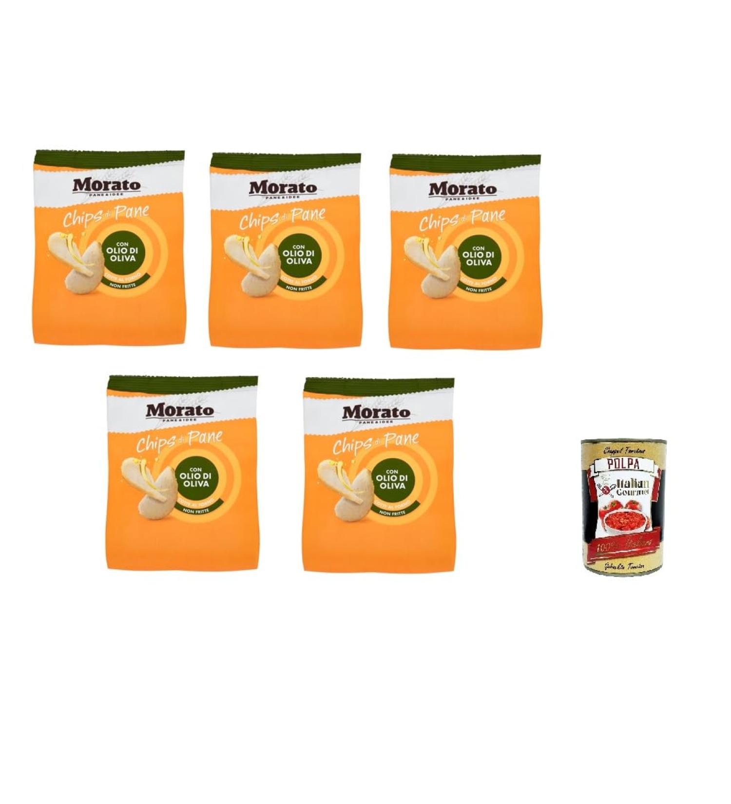  Italian Gourmet E.R. Pack of 5 Morato bread shavings in olive oil 85g + gourmet Italian polpa 400g - Buy Online on GoSupps.com