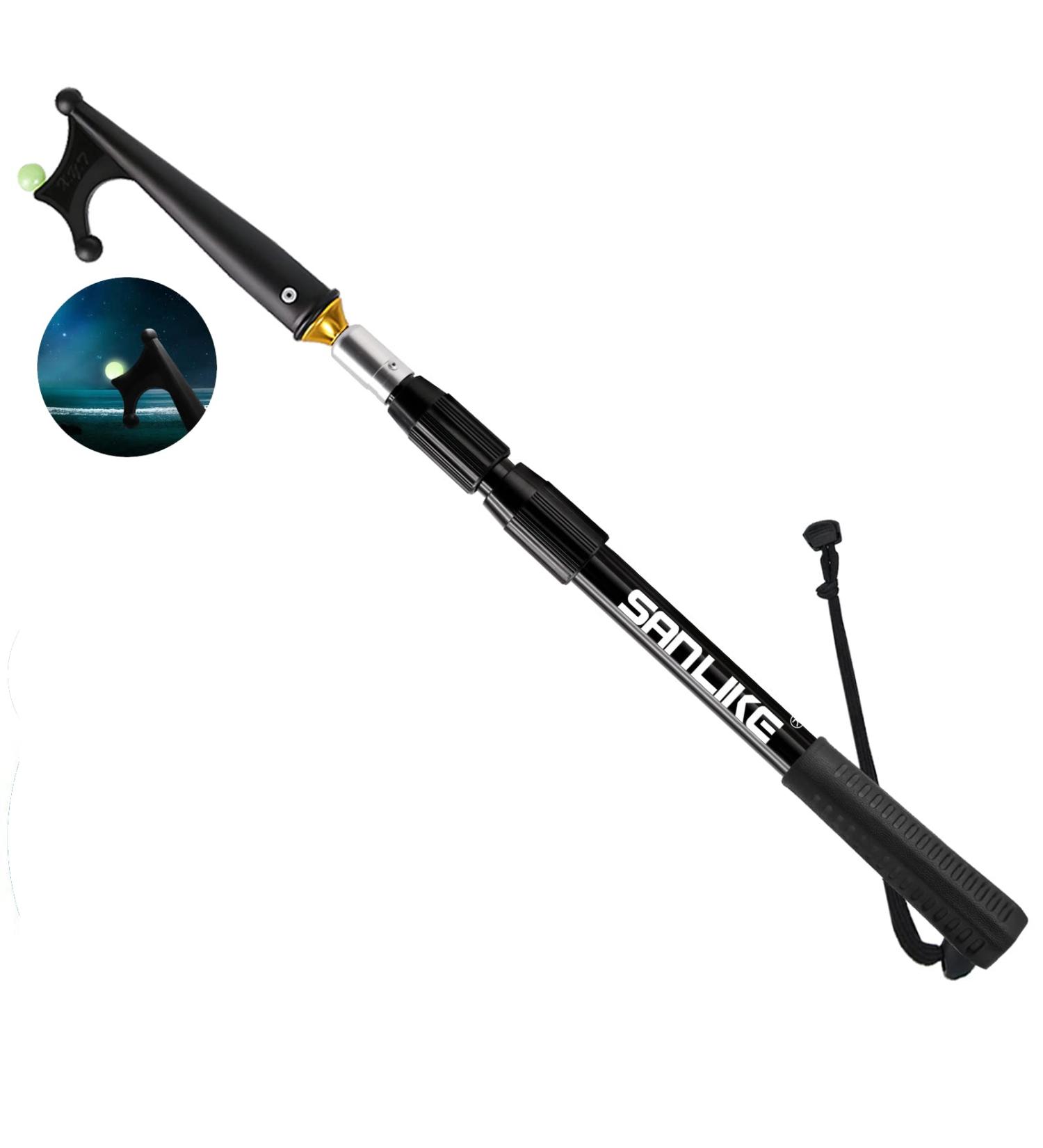 Sanlike Boat Hook Extension Pole - Telescopic with Luminous Bead, Lightweight & Durable - 3.9 Feet - Black - Buy Online on GoSupps.com