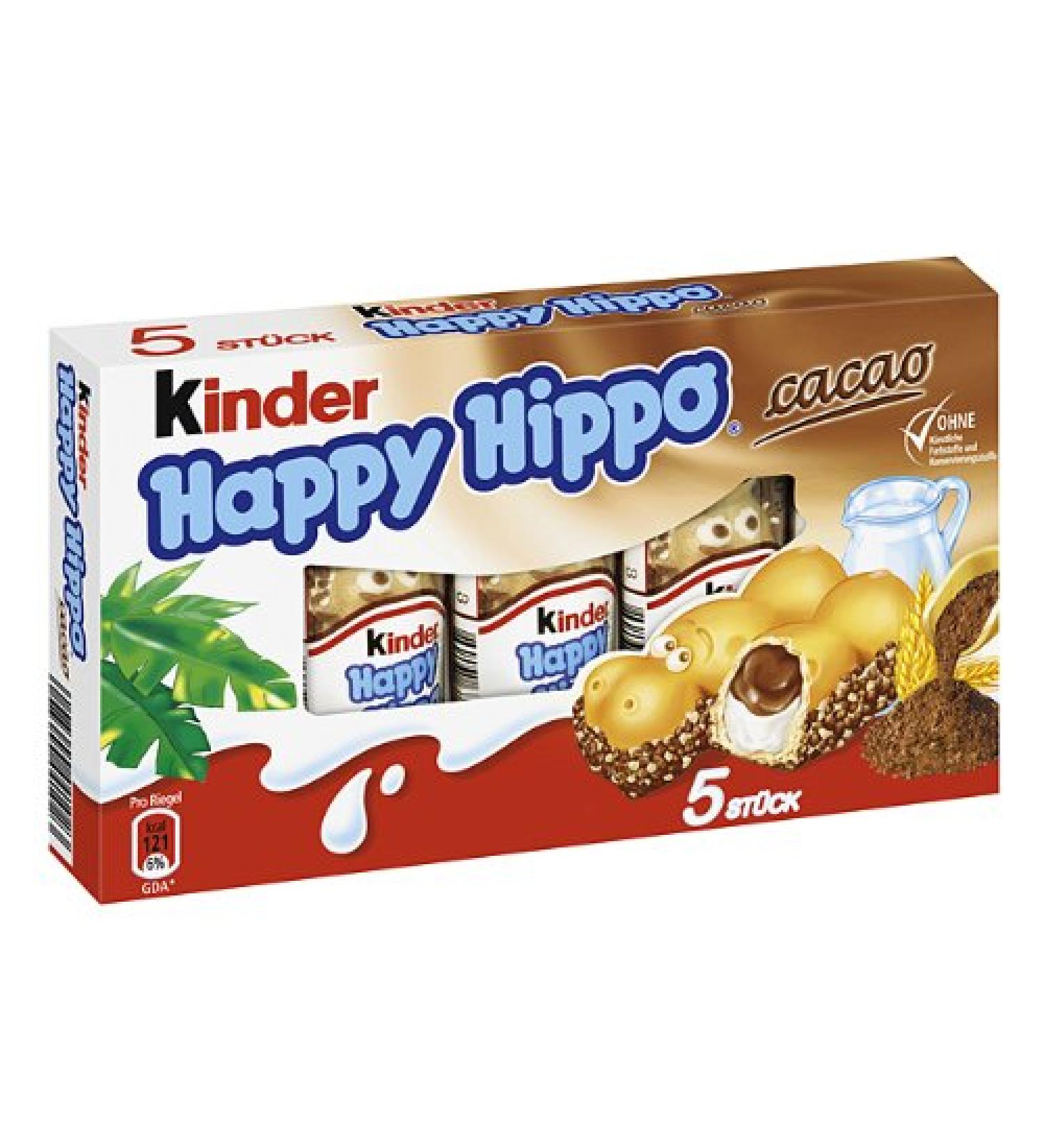 Kinder Happy Hippo Cocoa Snack 20g - Pack of 5 - Buy Online on GoSupps.com