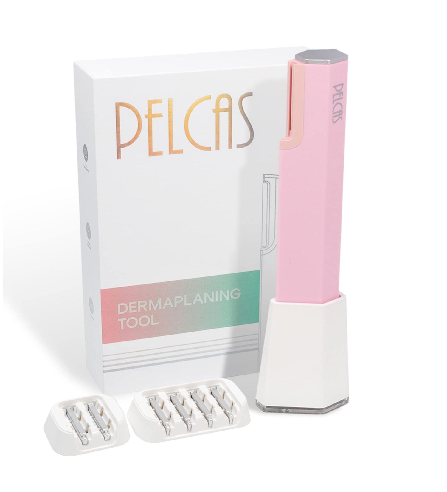 Pelcas 2-in-1 Electric Dermaplaning Tool | Painless Facial Hair Remover & Dead Skin Exfoliator for Women - Anti-Aging Ultrasound Epilator - Buy Online on GoSupps.com