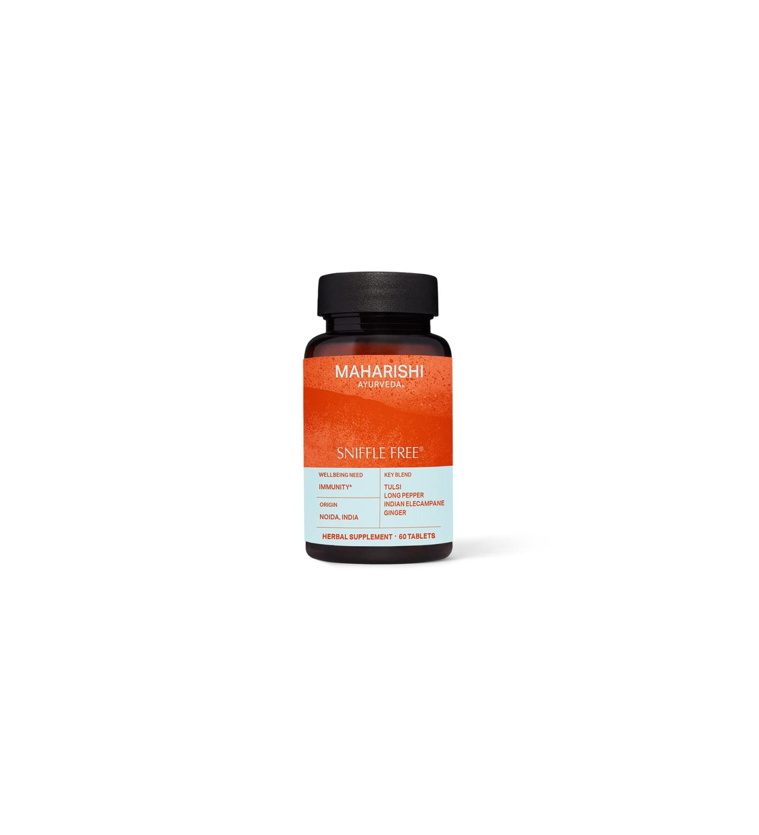 Maharishi Ayurveda Sniffle Free: Natural Relief for Clear Nasal Passages - 60 Herbal Tablets - Buy Online on GoSupps.com