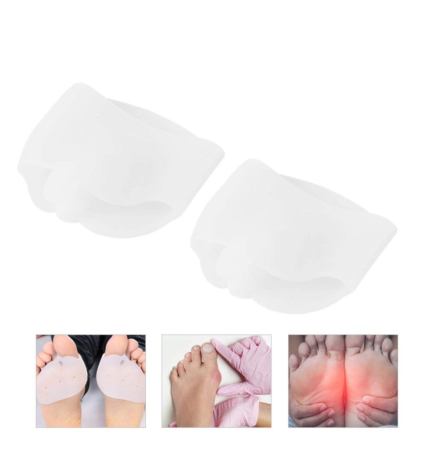 Pongnas Hallux Valgus Corrector & Bunion Pain Relief - 1 Pair White Flexible Protector for Hammer & Claw Toes - Buy Online on GoSupps.com