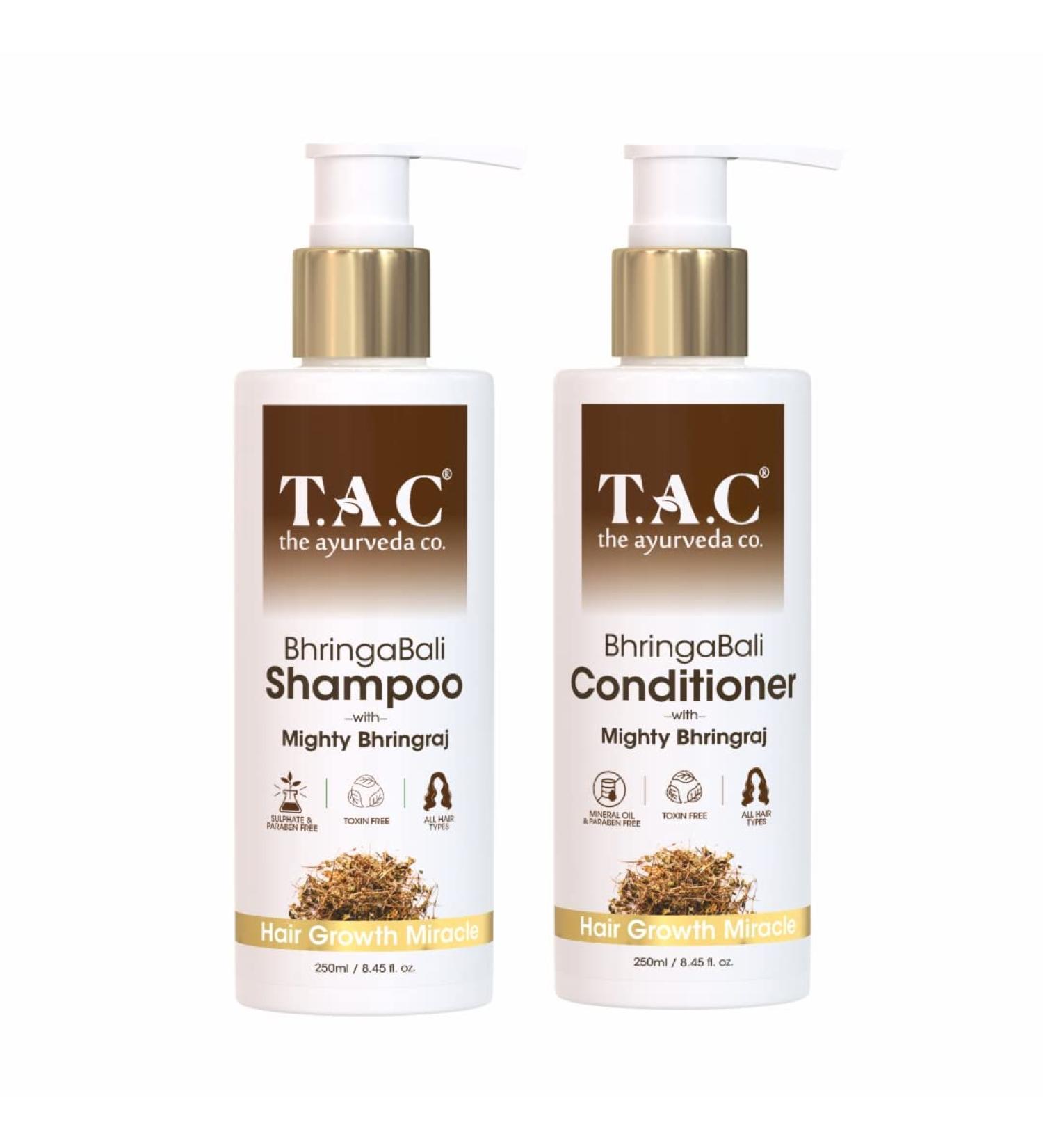 Combo of Bhringabali Hair Shampoo & Conditioner | Sulphate & Paraben Free | For All Hair Types | International Shipping Available - Buy Online on GoSupps.com