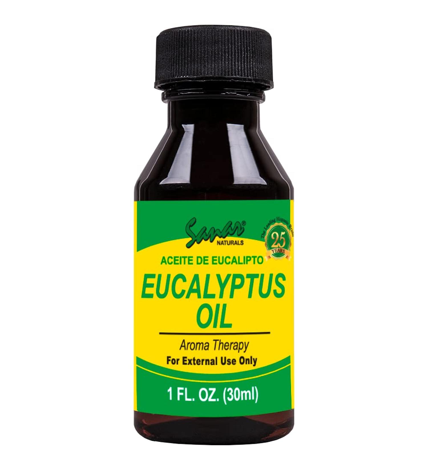 Sanar Naturals Eucalyptus Oil - 1 fl oz | Aroma Therapy & Skin Care | International Shipping Available - Buy Online on GoSupps.com