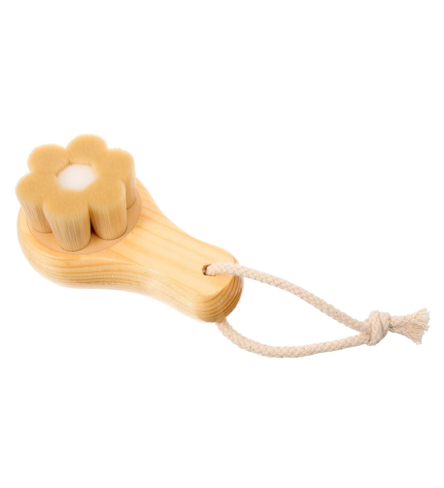 OHPHCALL Facial Wash Brush with Wooden Handle Face Brush Pore Cleansing Brush Face Dry Brush Exfoliating Face Scrubber Face Exfoliator Face Sponges Pores Tool Artificial Fiber - Buy Online on GoSupps.com