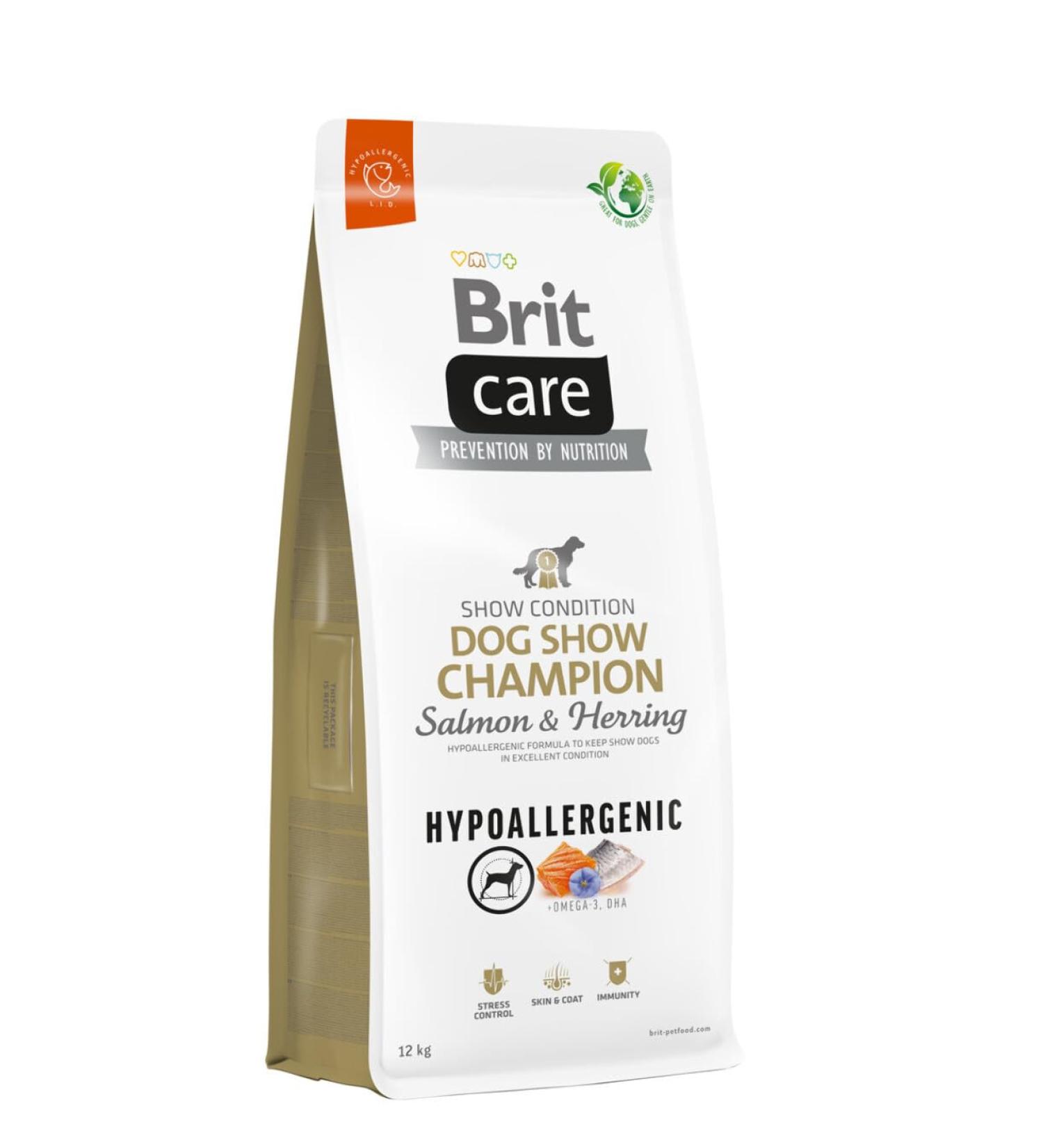 BRIT Care Hypoallergenic Salmon & Herring for Adult Dogs Dry Dog Food 12kg - Buy Online on GoSupps.com