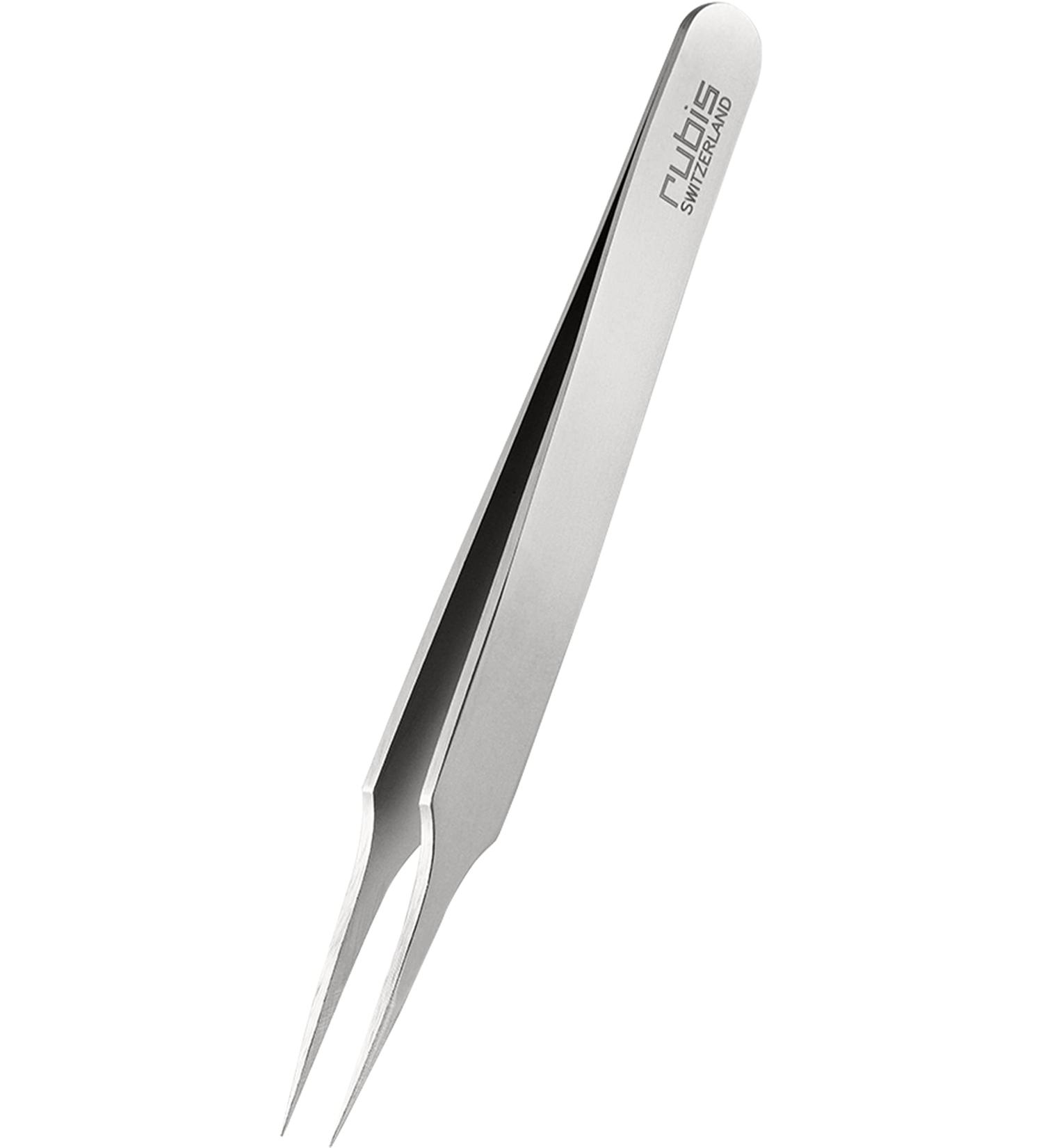 Rubis Splinter Tweezers | Precision Tweezers for Splinters Ingrown Hairs & Blackheads | Stainless Steel Quality - Buy Online on GoSupps.com