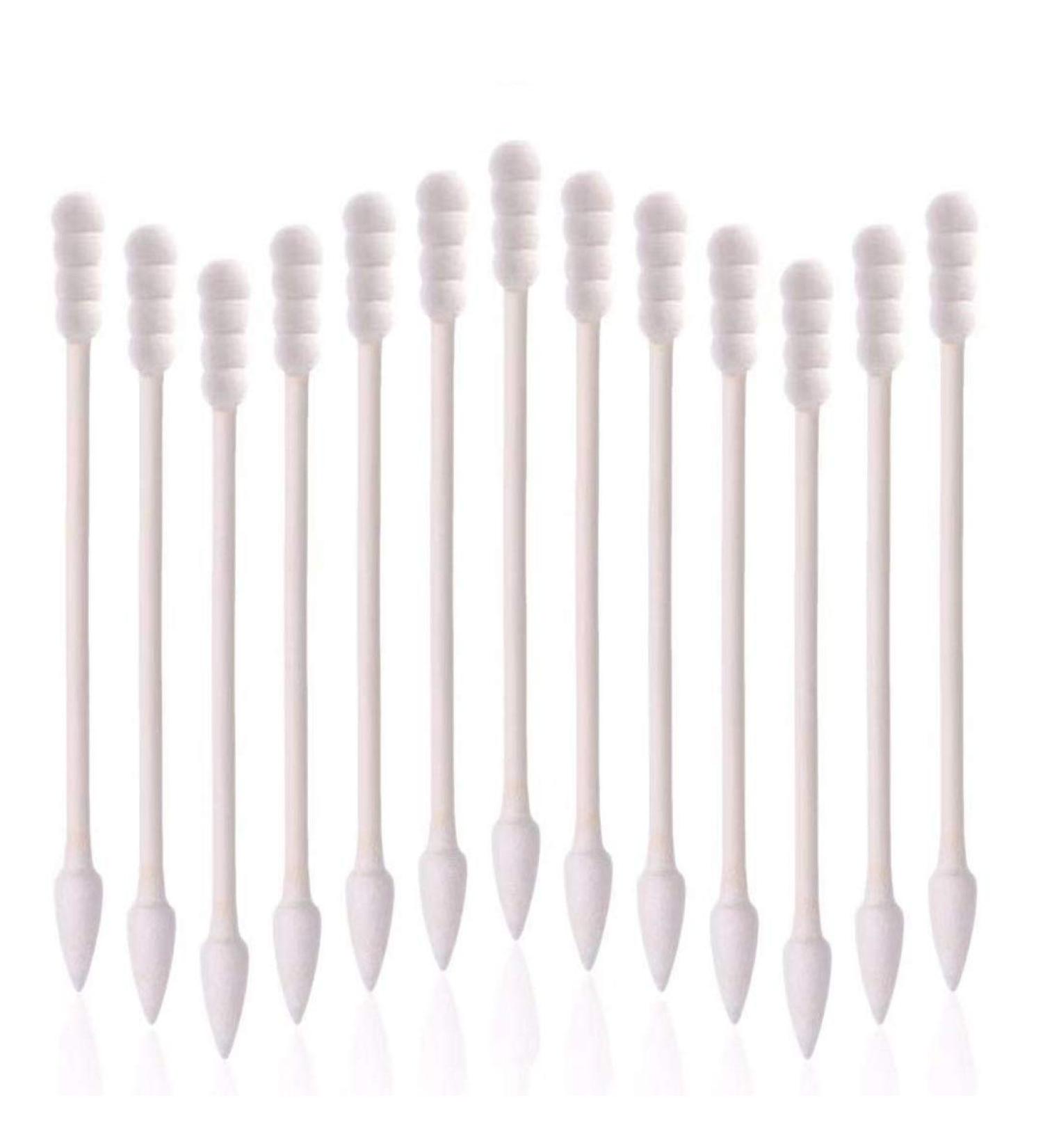 Cotton Swabs 800 Pieces - Double Precision Tips, Paper Stick - 4 Packs of 200 (Pointed+Spiral Head) - Buy Online on GoSupps.com