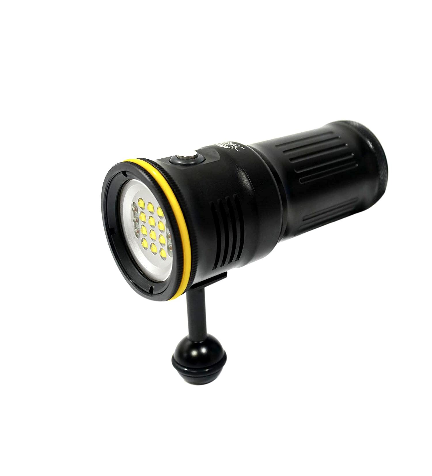 Diving Flashlight 6000 Lumen Scuba Underwater LED Video Light | 110 Wide Beam Angle Camera Torch for 100m/330ft Depth - Buy Online on GoSupps.com