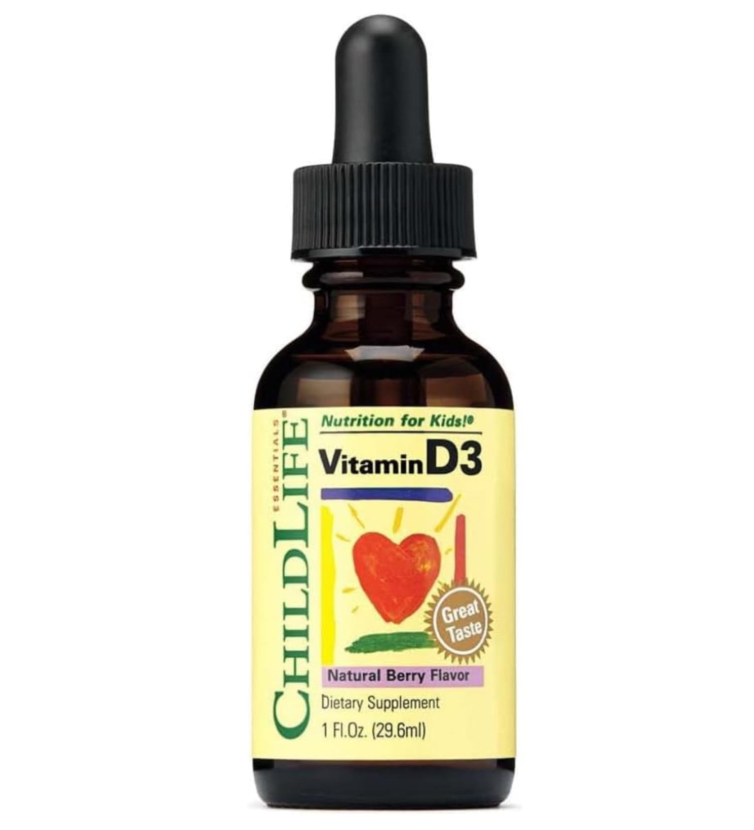 Vitamin D3 for Children Natural Berry Flavor 30 ml - Buy Online on GoSupps.com