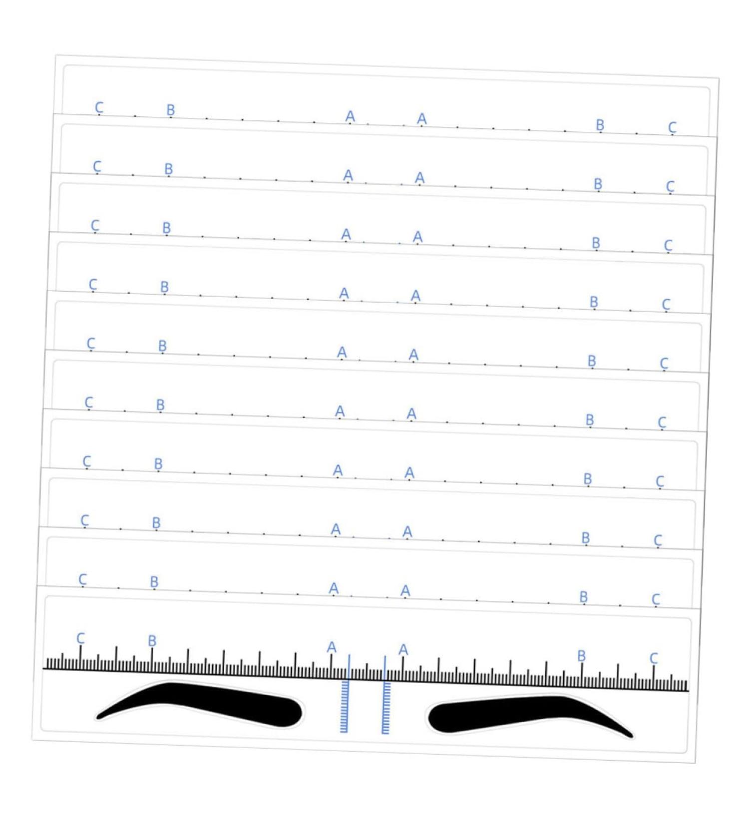HAPINARY 50pcs Eyebrow Positioning Ruler Eyebrow Template Eyebrow Measuring Tool Eyebrow Stencil Eyebrow Drawing Tool Eyebrow Positioning Tool Eyebrow Shaping Template Eyebrow Drawing Ruler 18.00X3.80X0.10CM Blue - Buy Online on GoSupps.com