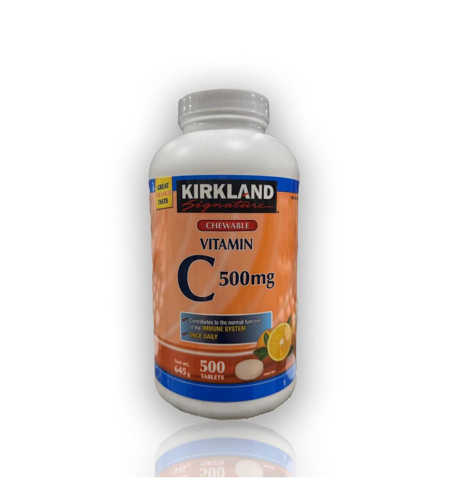 Kirkland Vitamin C 500mg 500 Tablets - 500 Count (Pack of 1) | High-Quality Immune Support - Buy Online on GoSupps.com