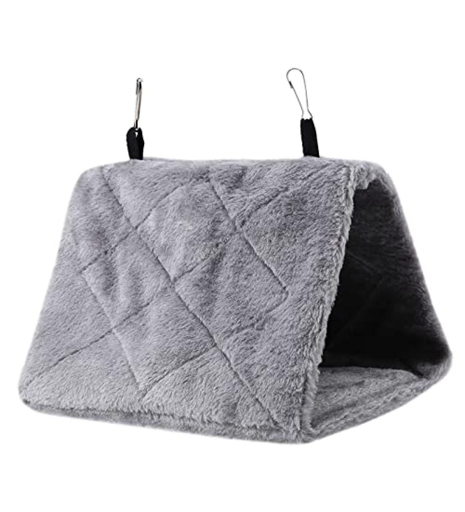 YOUTHINK Bird Nest Snuggle Hut Plush Hammock Cage Tent - Winter Warm Bed for Parrot & Pet Birds (M-grey) - Buy Online on GoSupps.com